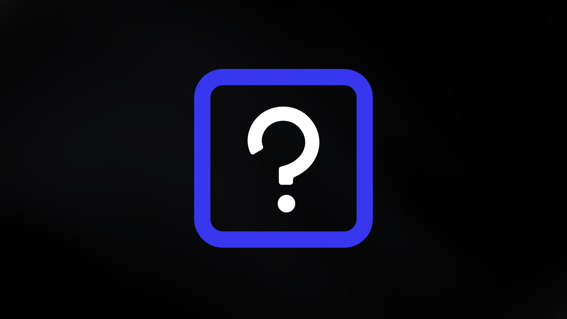 Question Mark With Rounded Stroke Box Animation