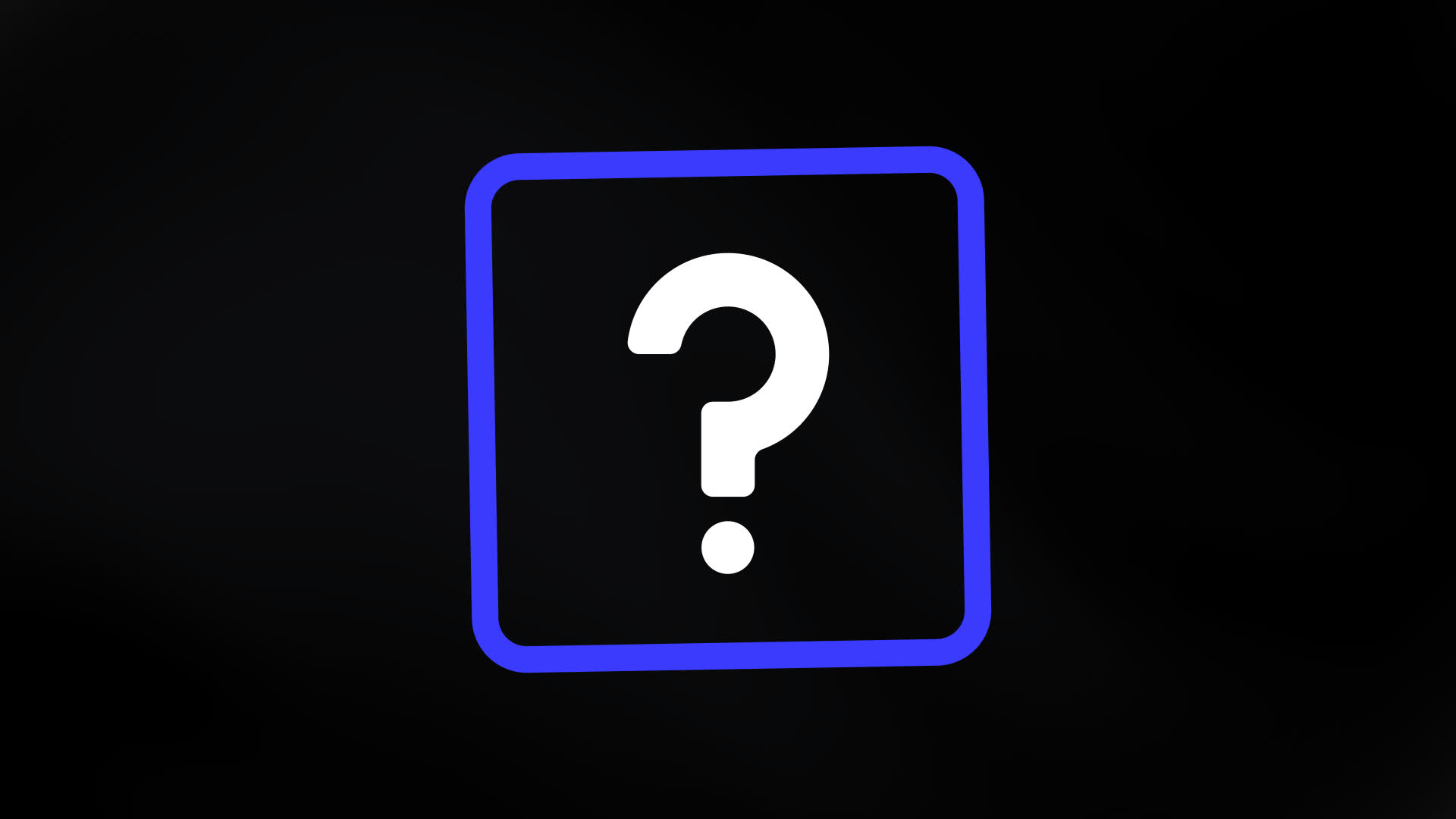 Question Mark With Square Stroked Border Animation