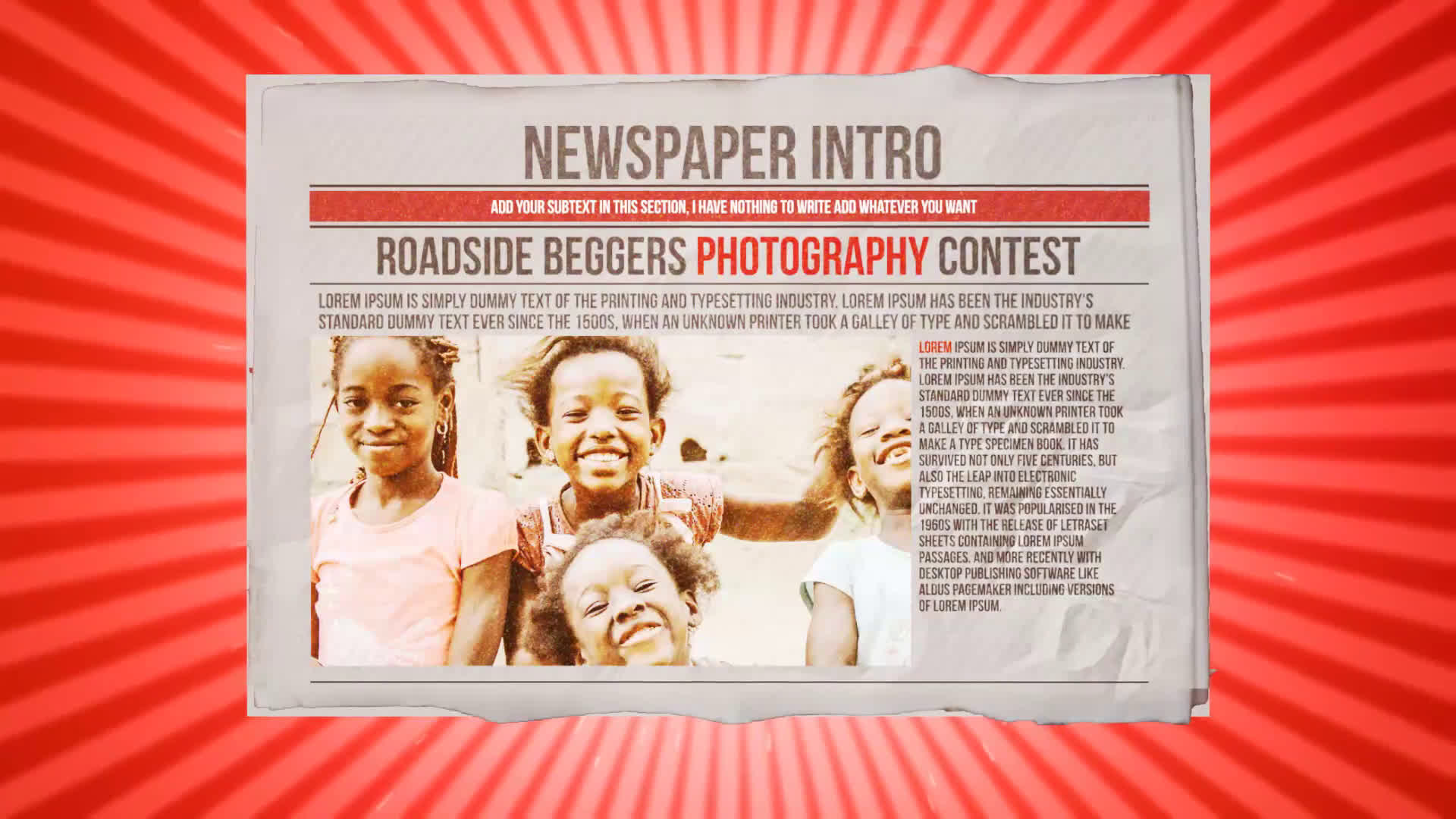 Quick Newspaper Intro