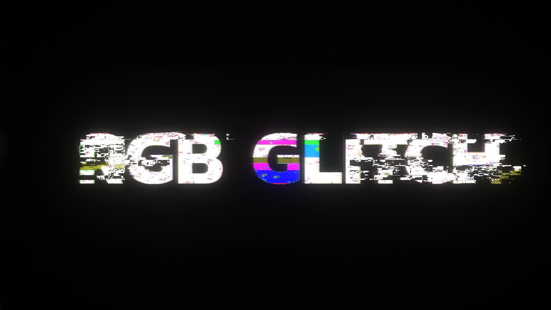 RGB Digital Glitch Title