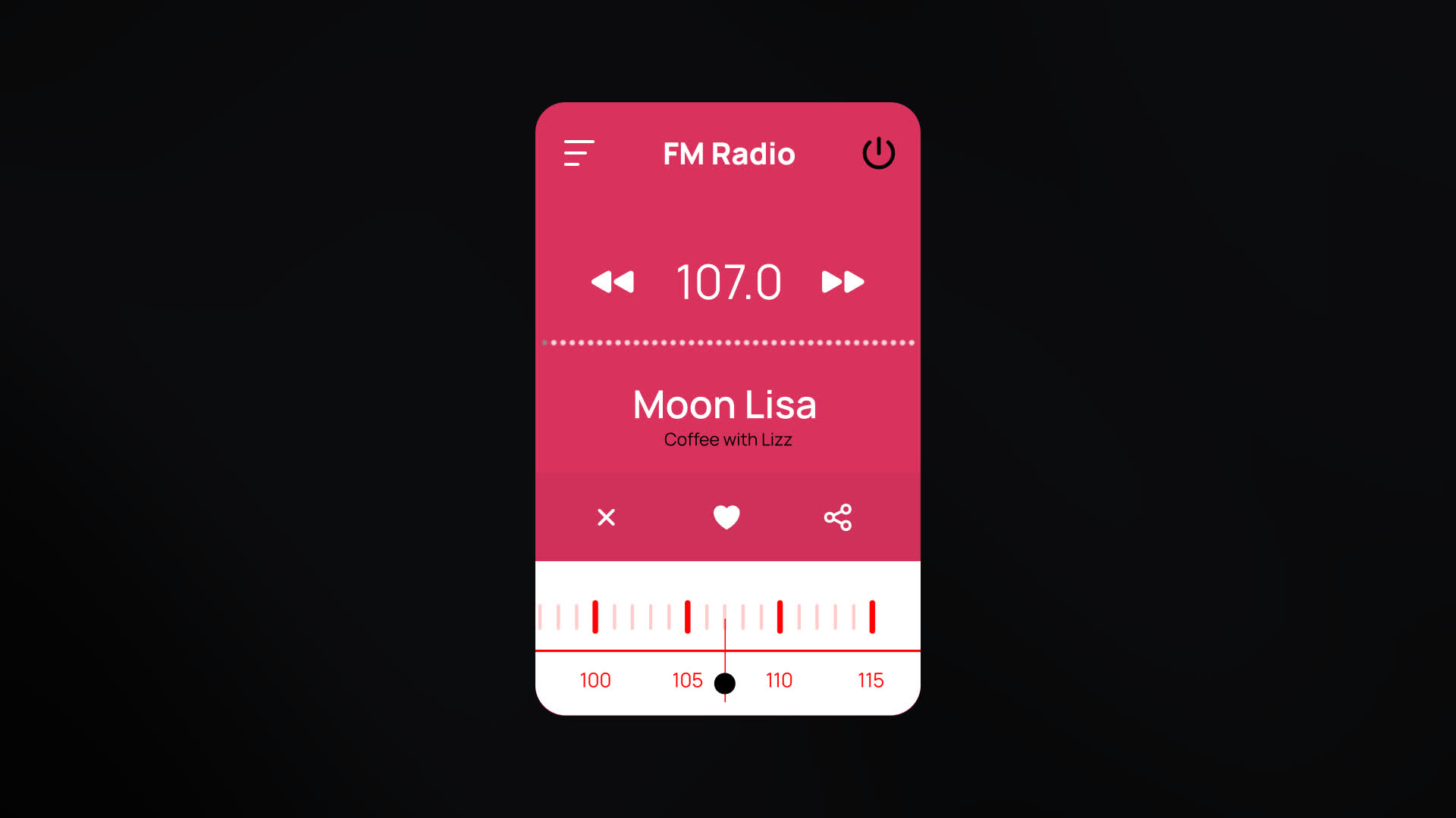 Radio Streaming App Interface