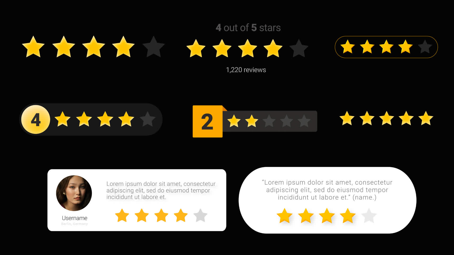 Rating Stars Elements