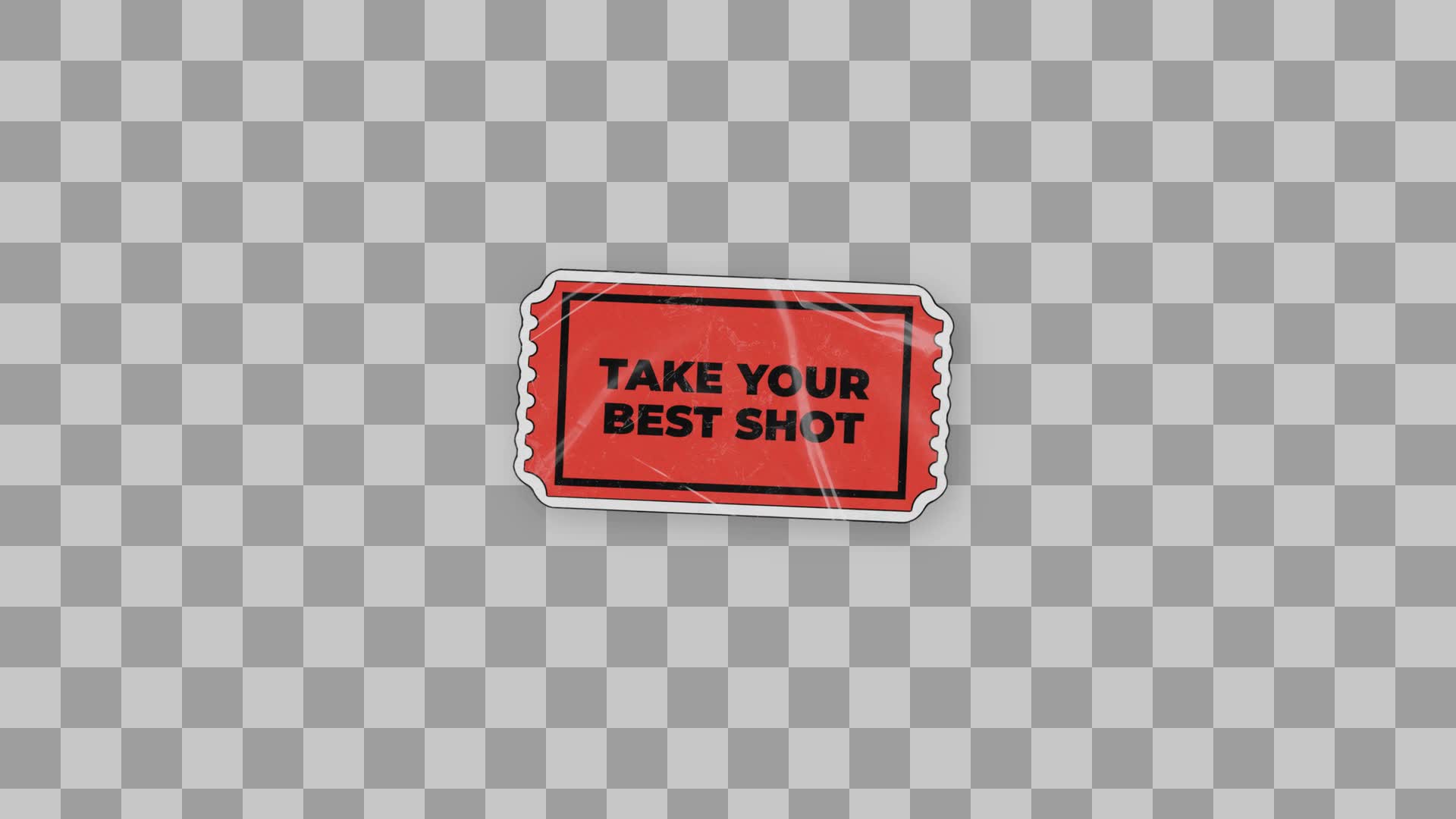 Red Best Shot Ticket Sticker