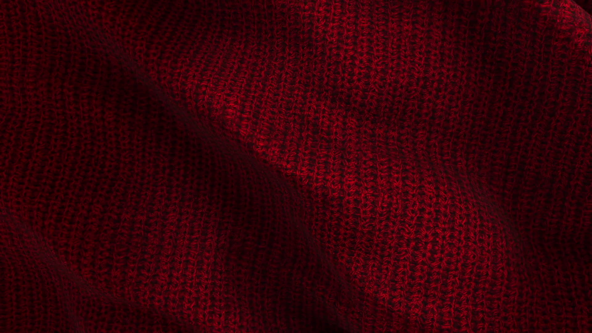 Red Knitted Fabric Background