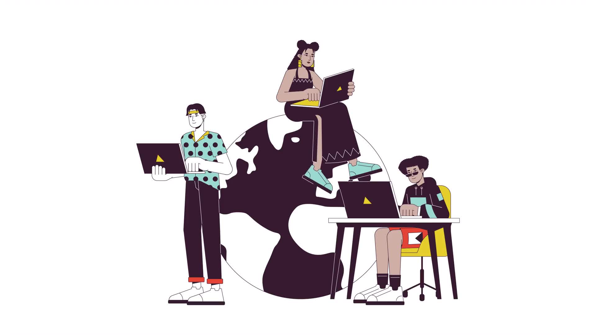 Remote work team line