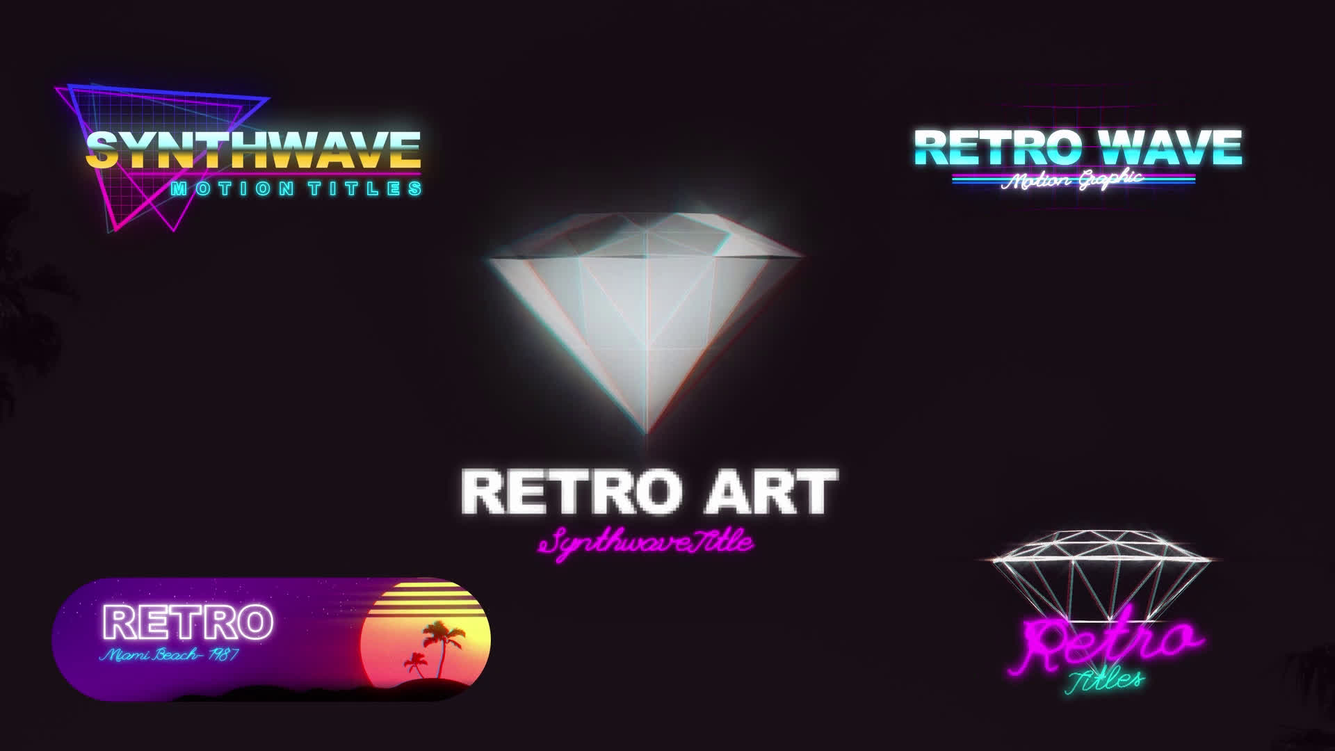 Retro 80s Titles Pack