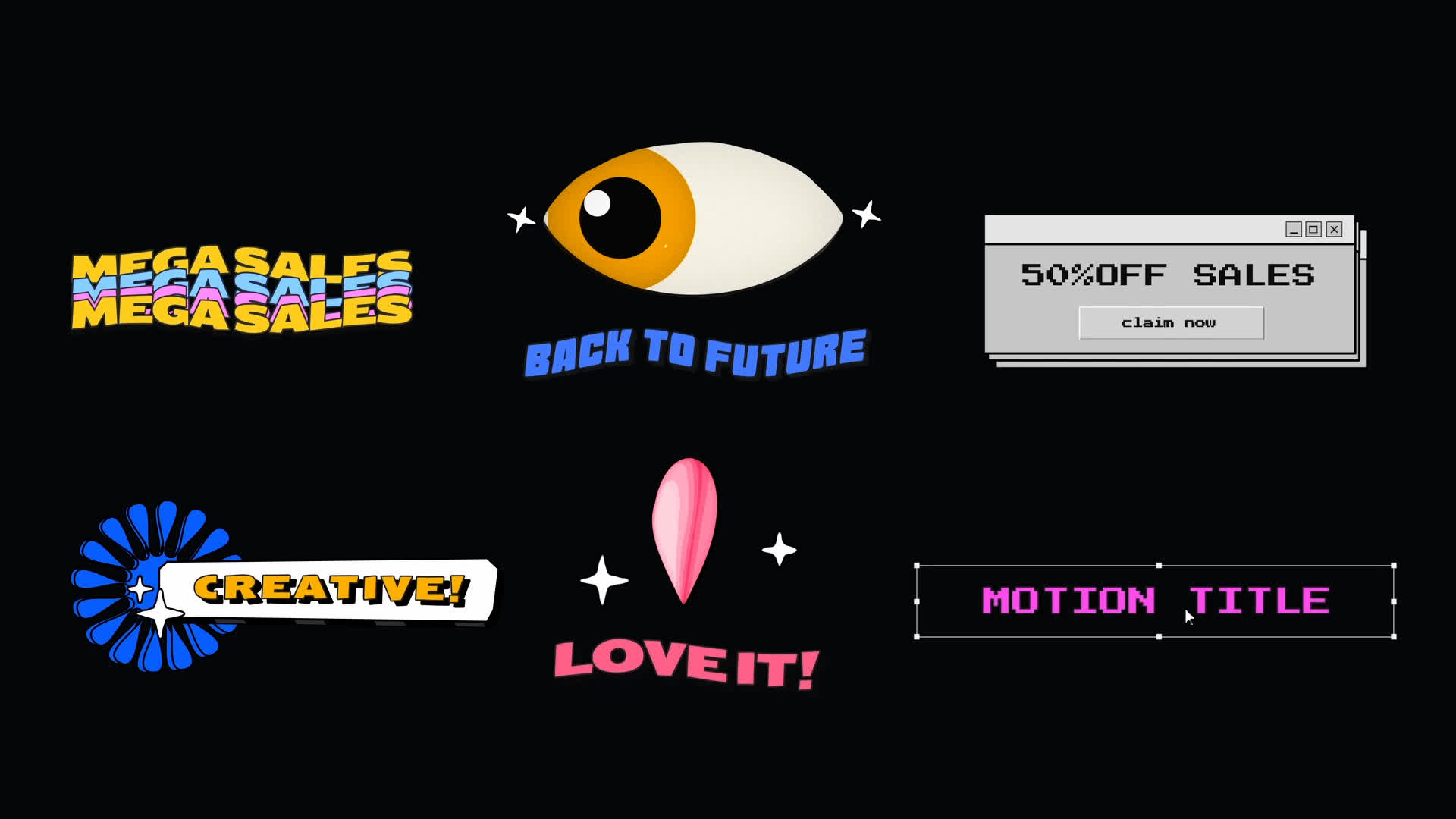 Retro Fun Titles Pack