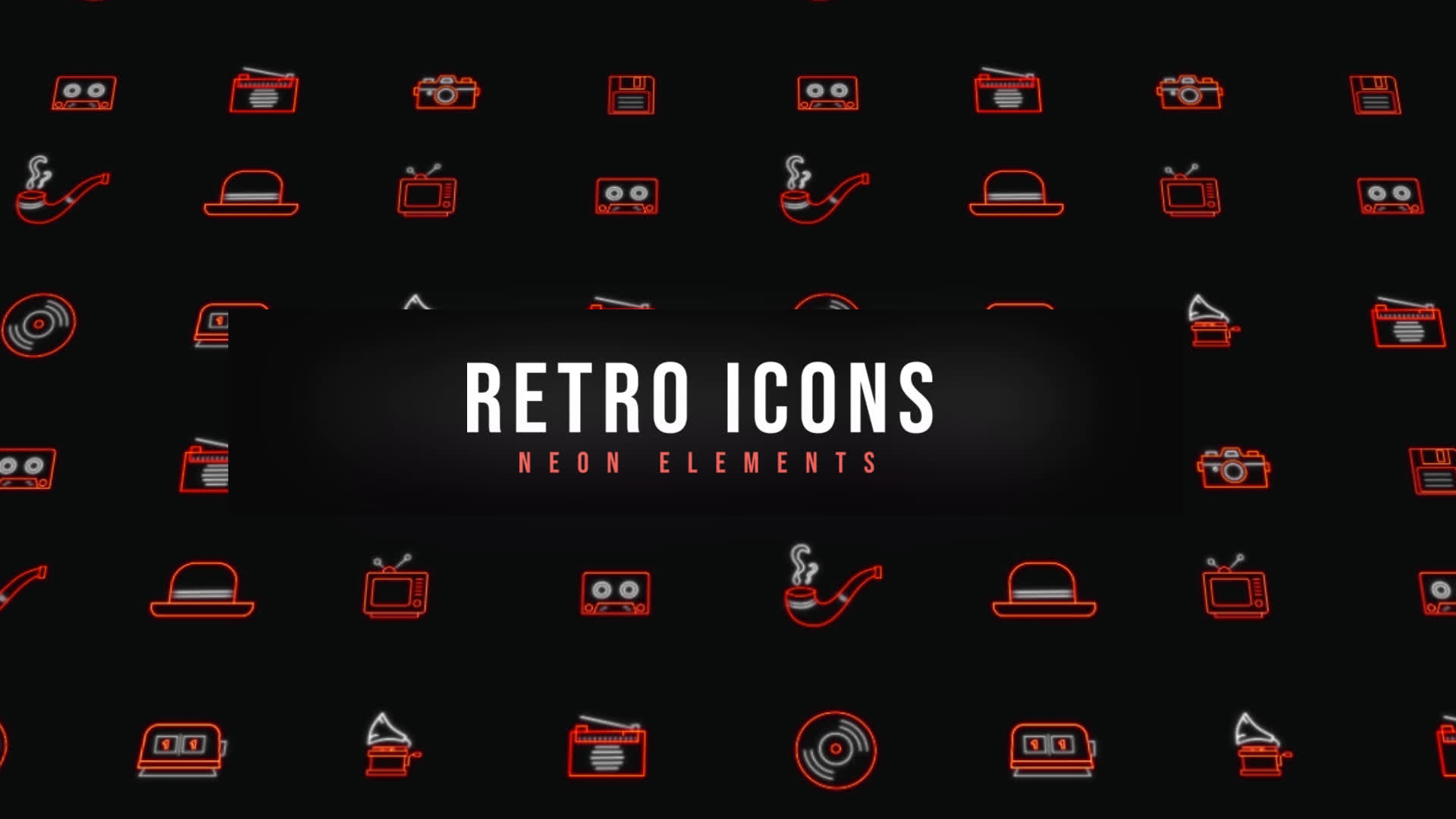 Retro Neon Icons