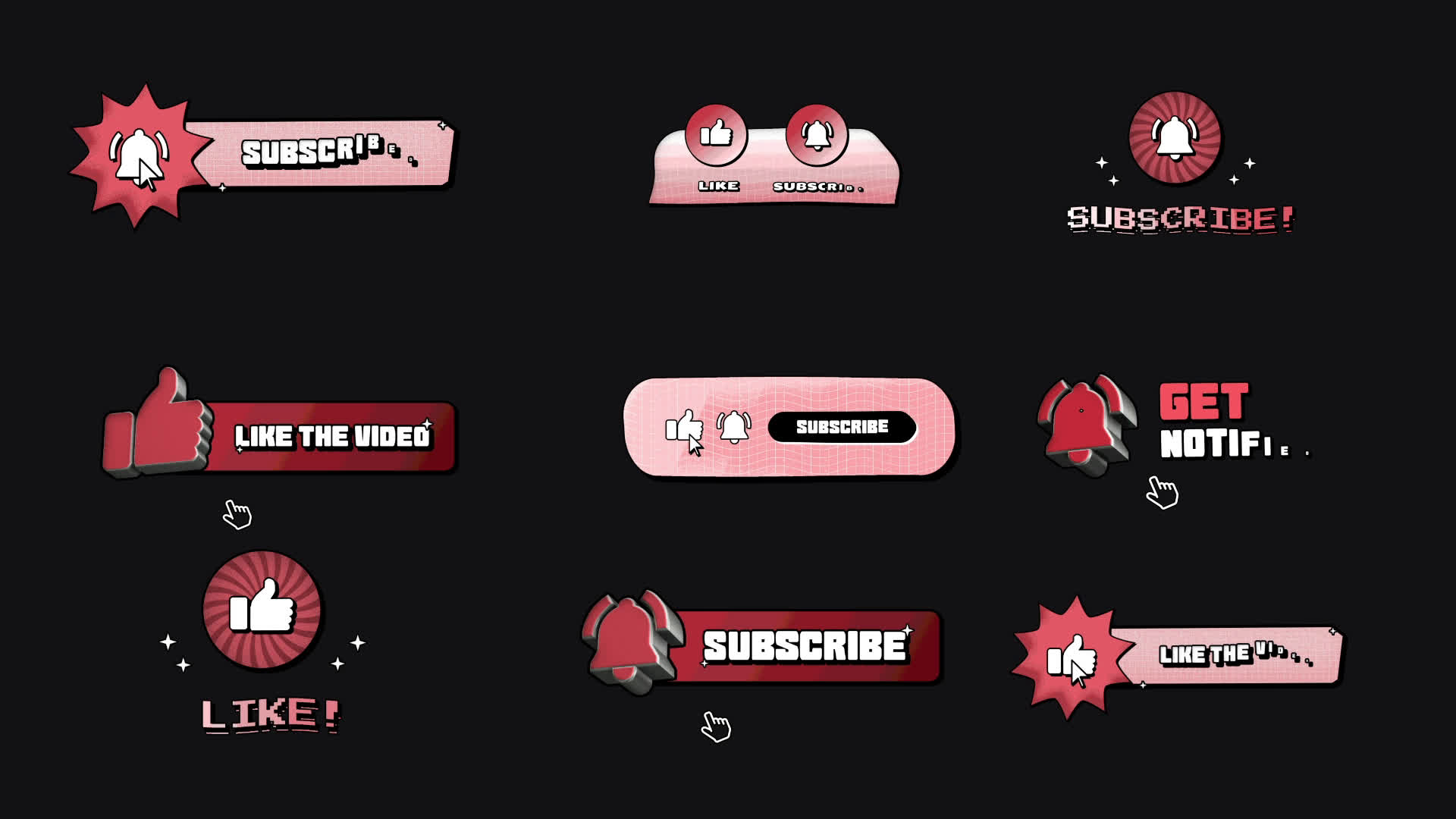 Retro Subscribe Elements Pack