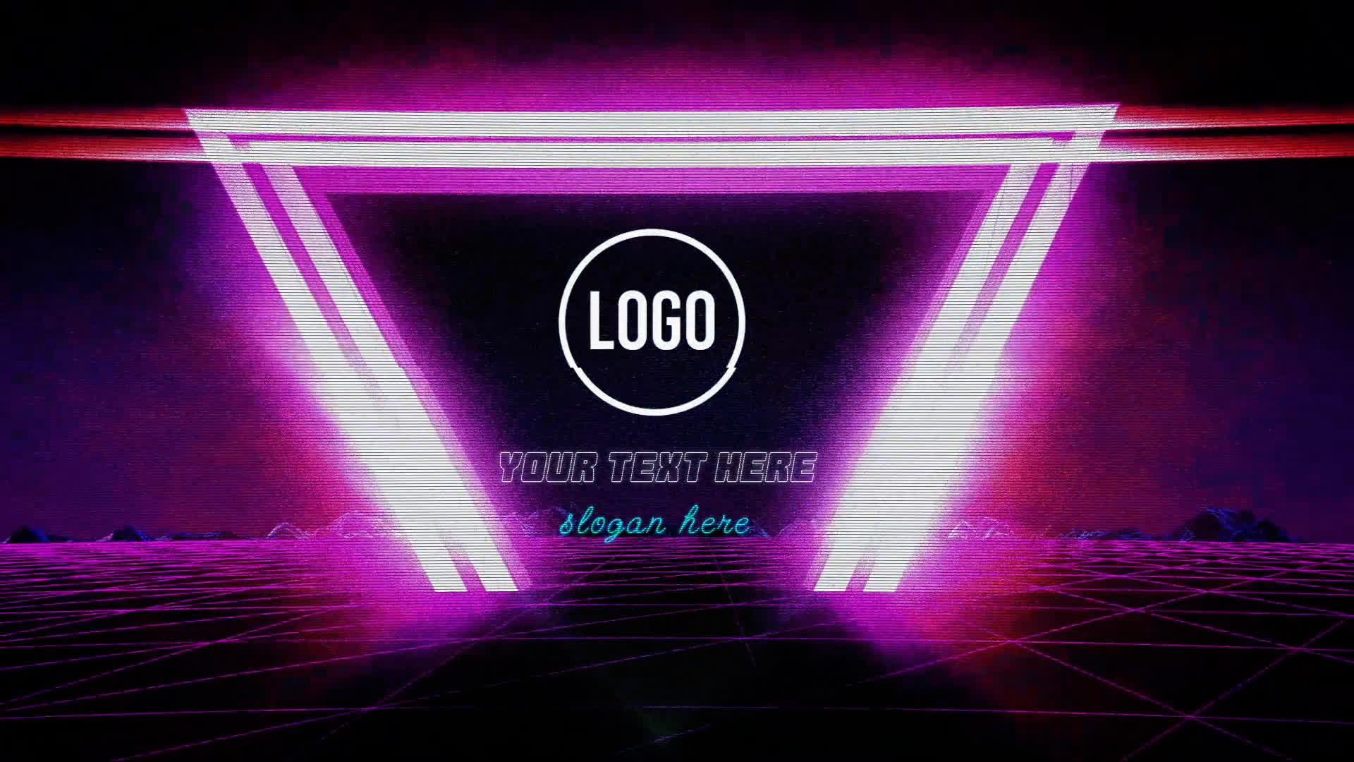 Retro Synthwave Logo Reveal