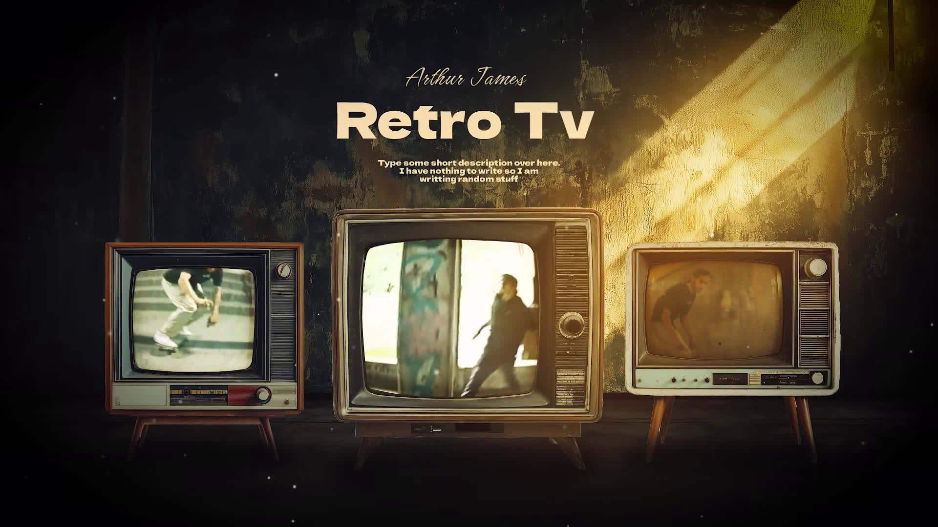 Retro TV in Dark Room