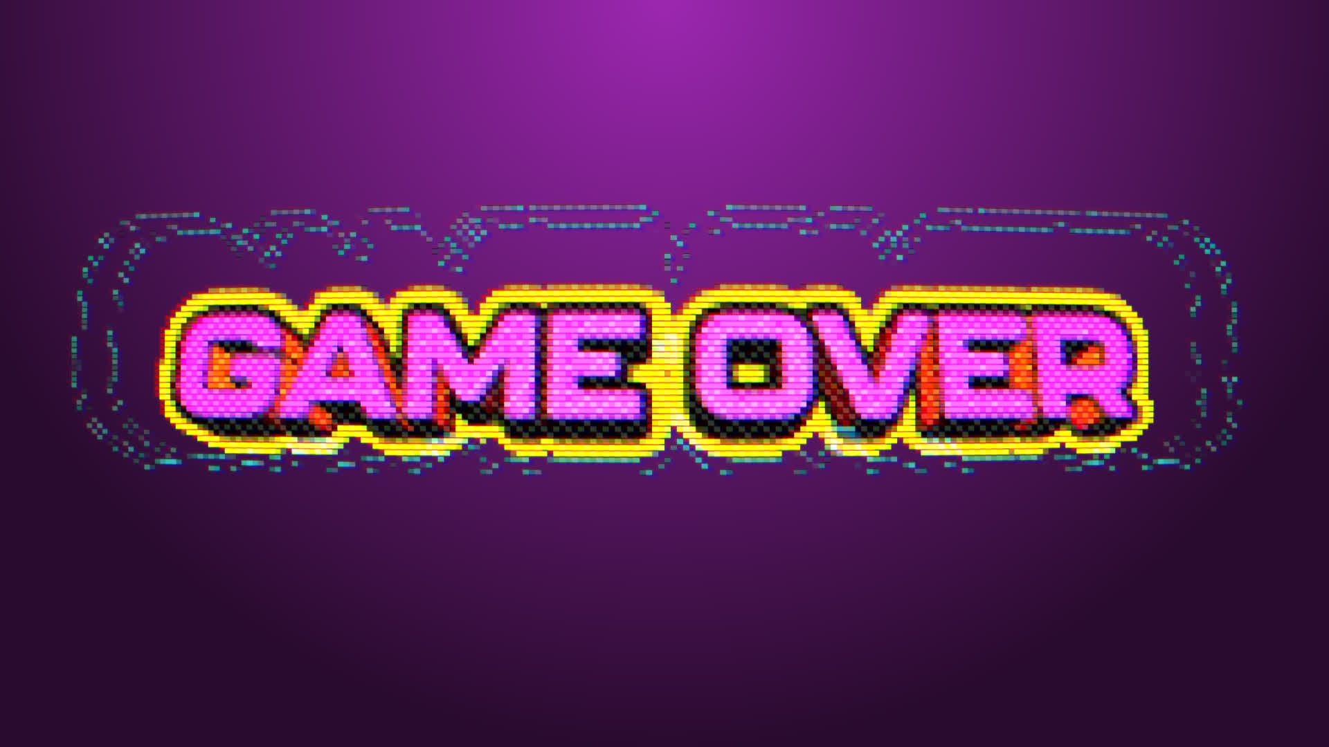 Retro Pink 3D "Game Over"