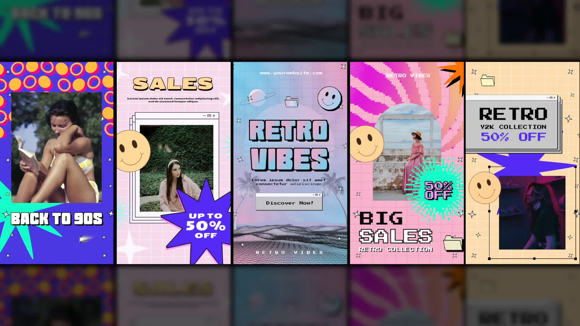 Retro Y2K Stories Pack