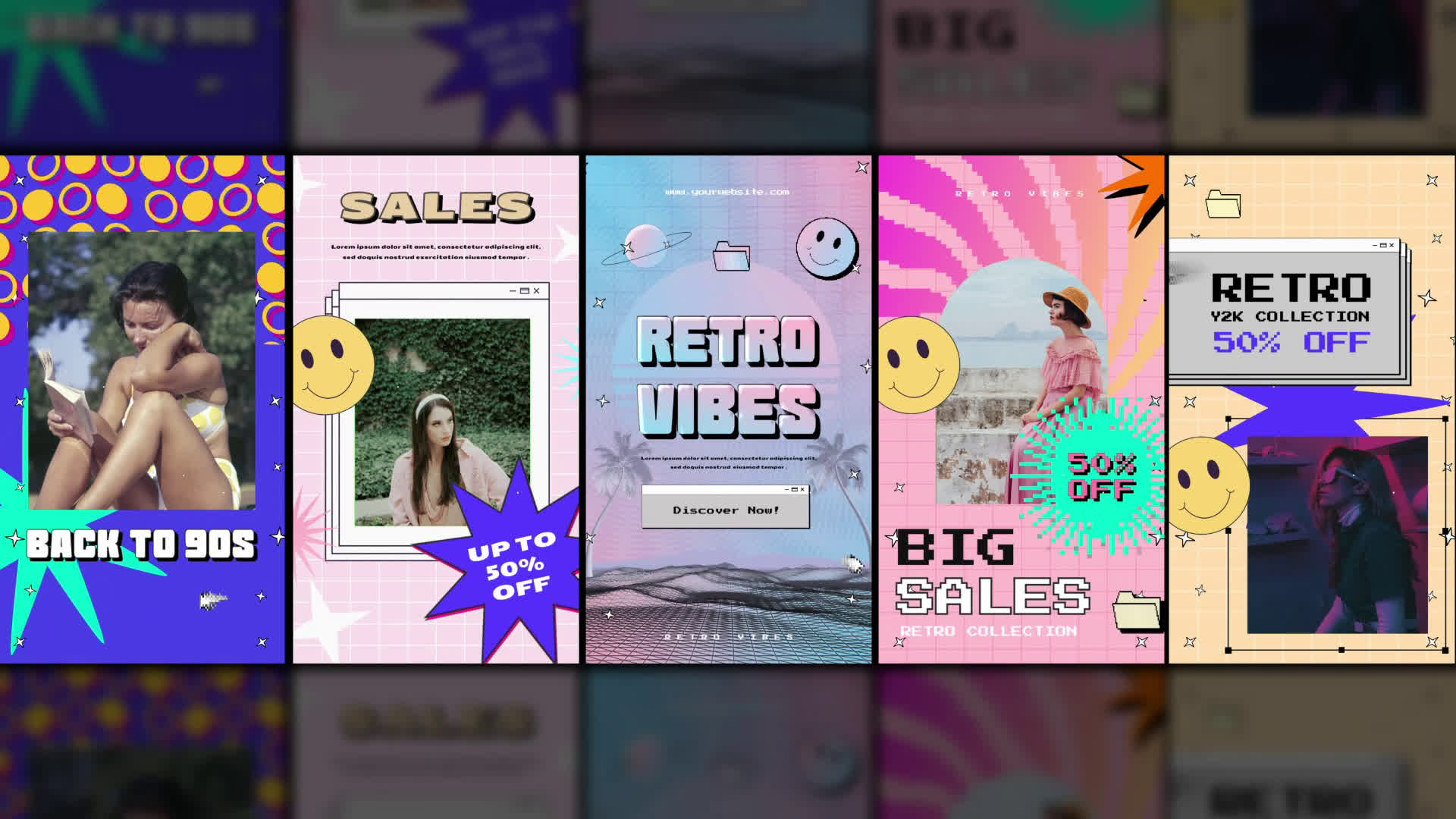 Retro Y2K Stories Pack