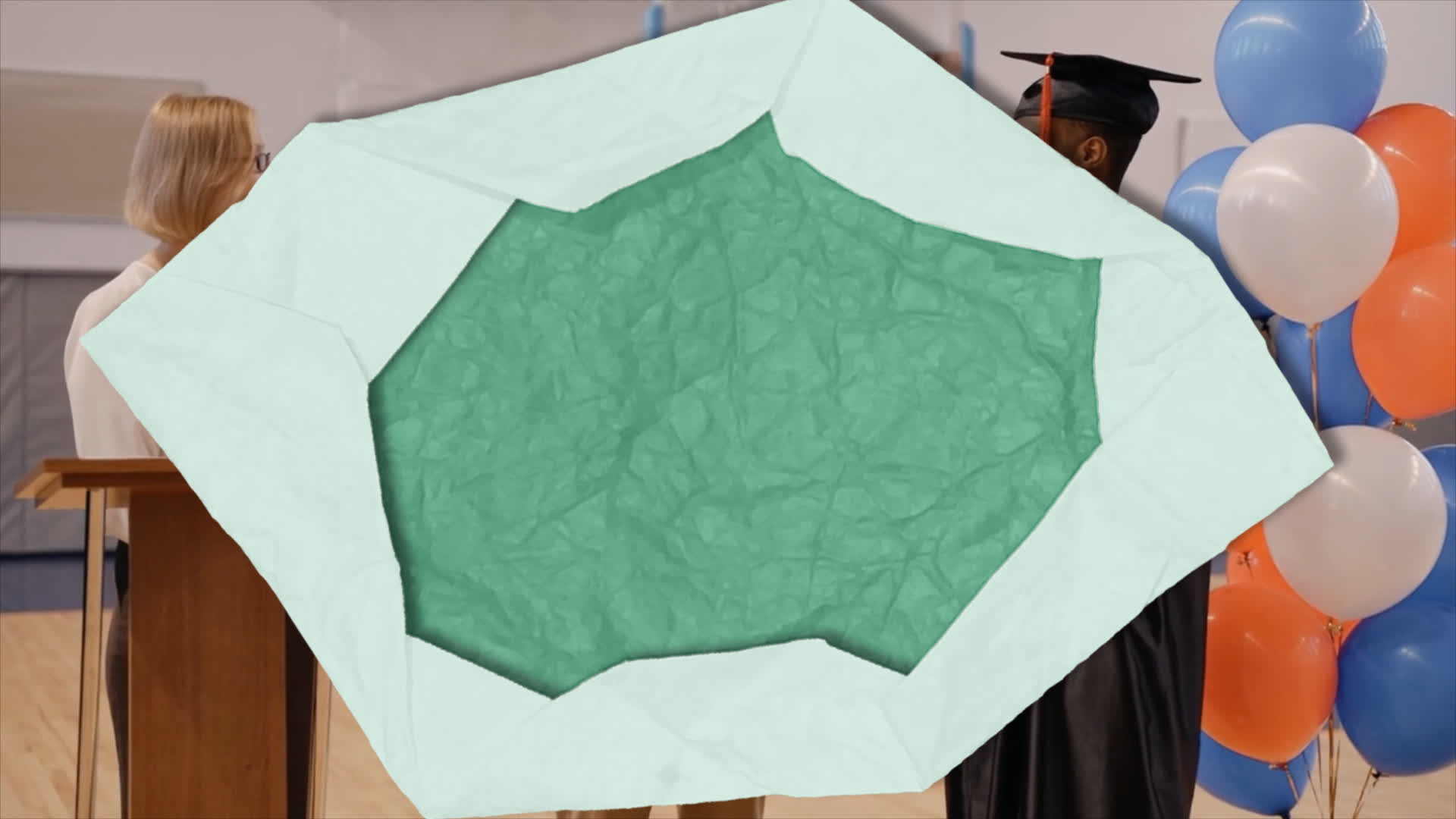Ripped Paper Hole Reveal Overlay Effect