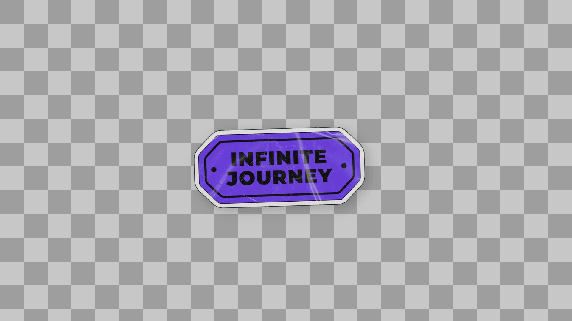 Riveted Purple Journey Sign Sticker
