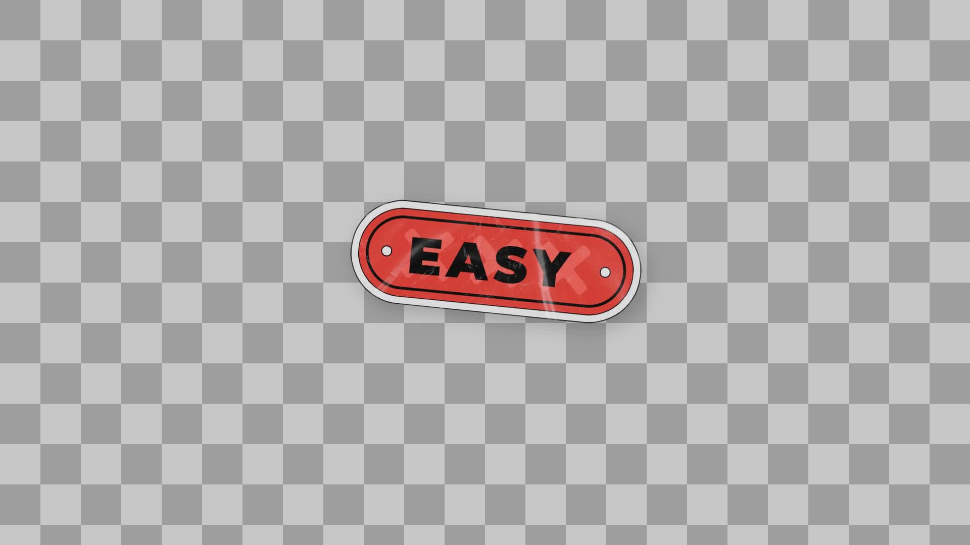 Riveted Red Easy Sign Sticker