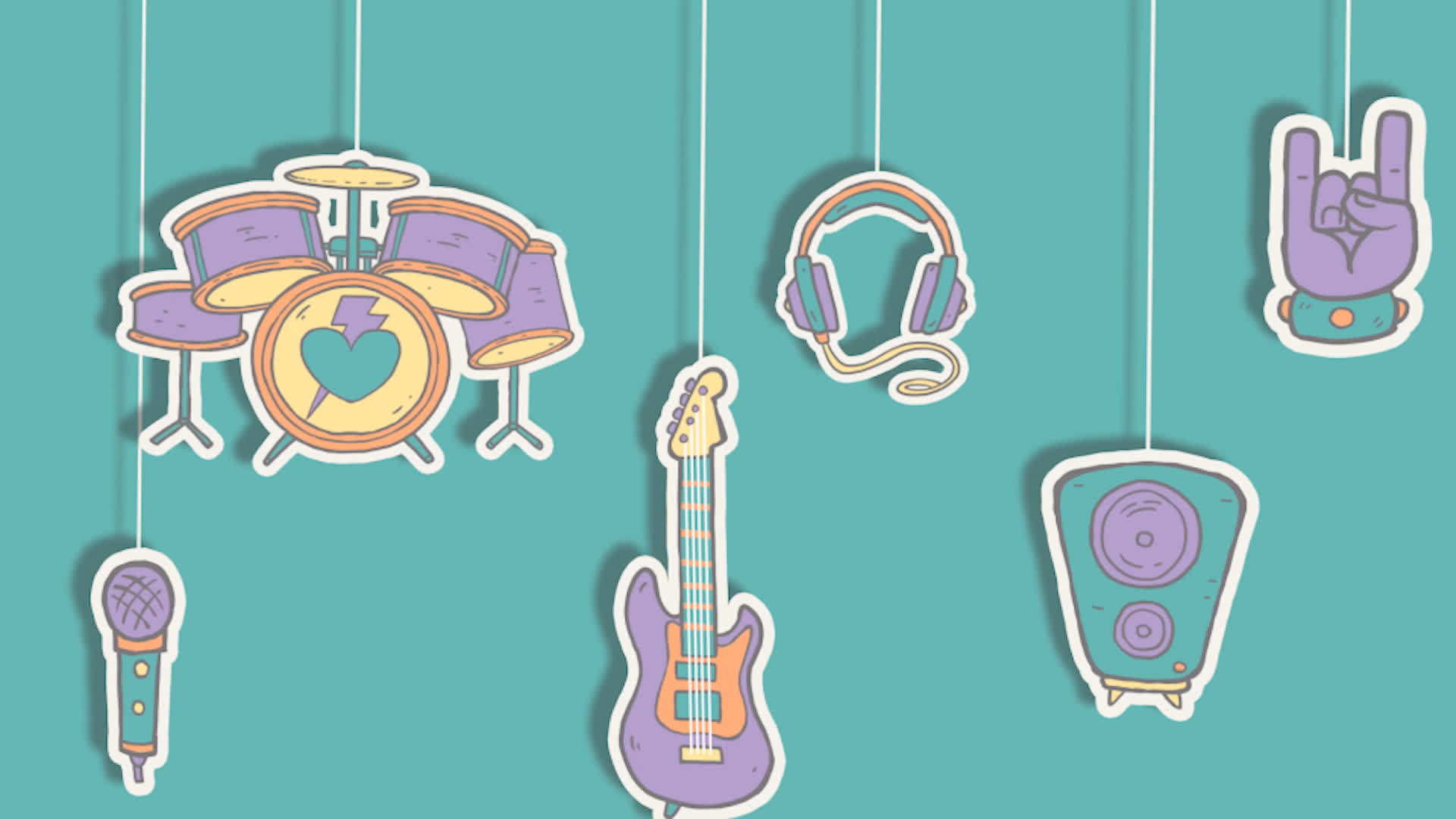 Rock Band Colorful Backgrounds