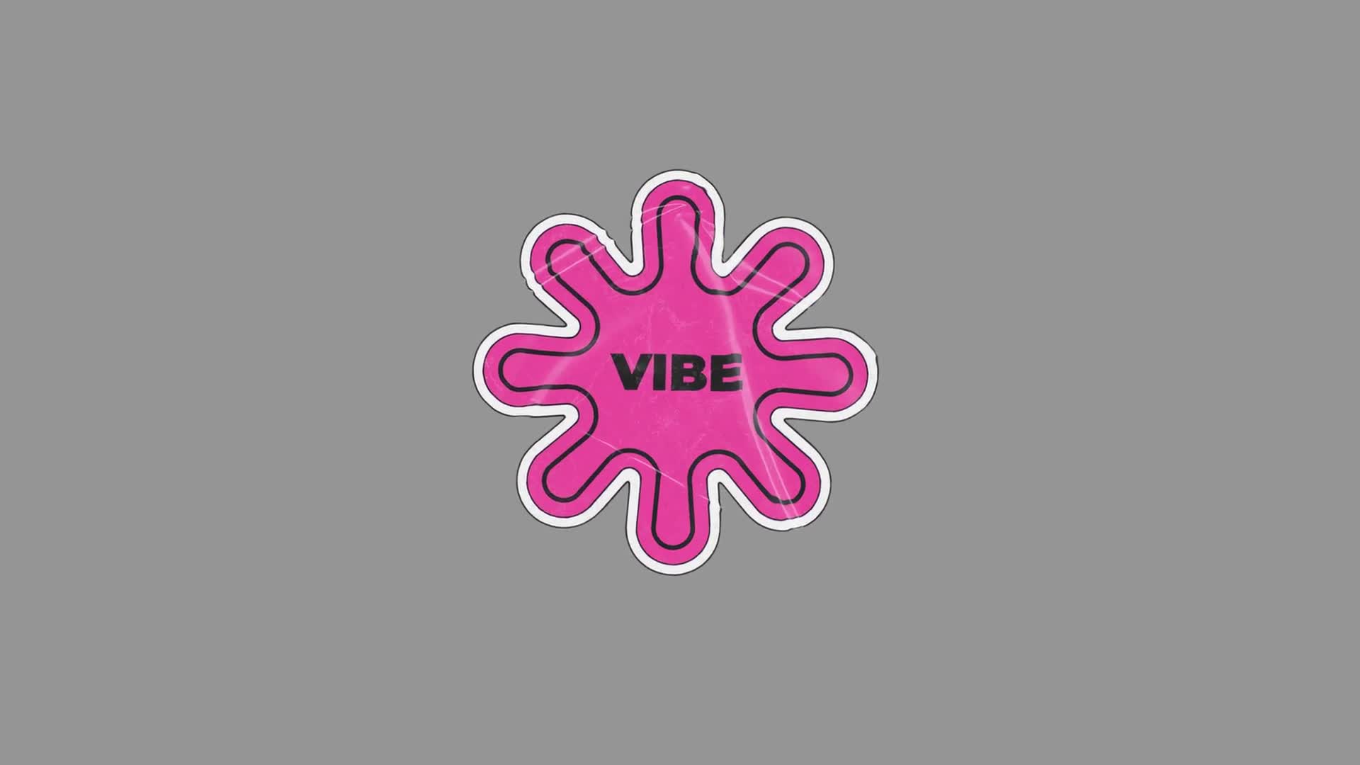 Rotating Pink Vibe Sticker On Transparent Background On Alpha