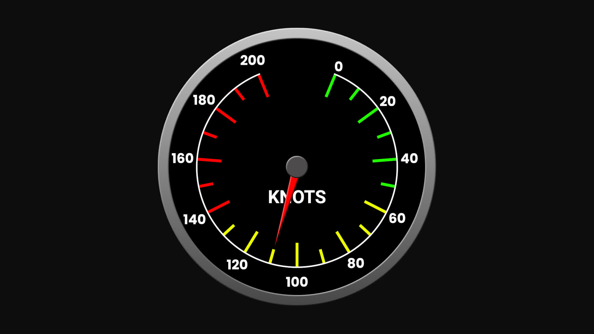 Round Air Speed Indicator Gauge
