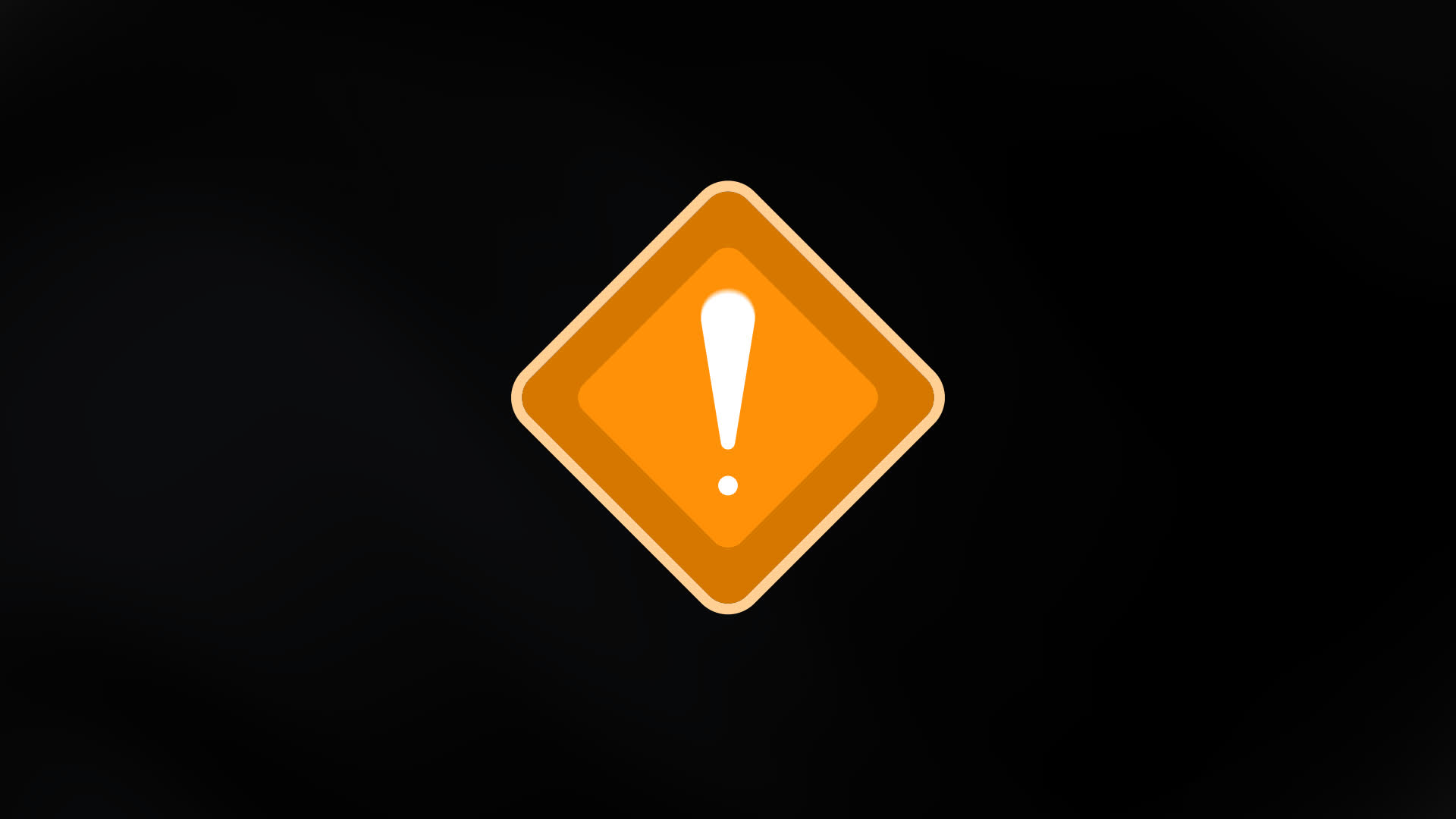 Rounded Diamond With Exclamation Mark Animation