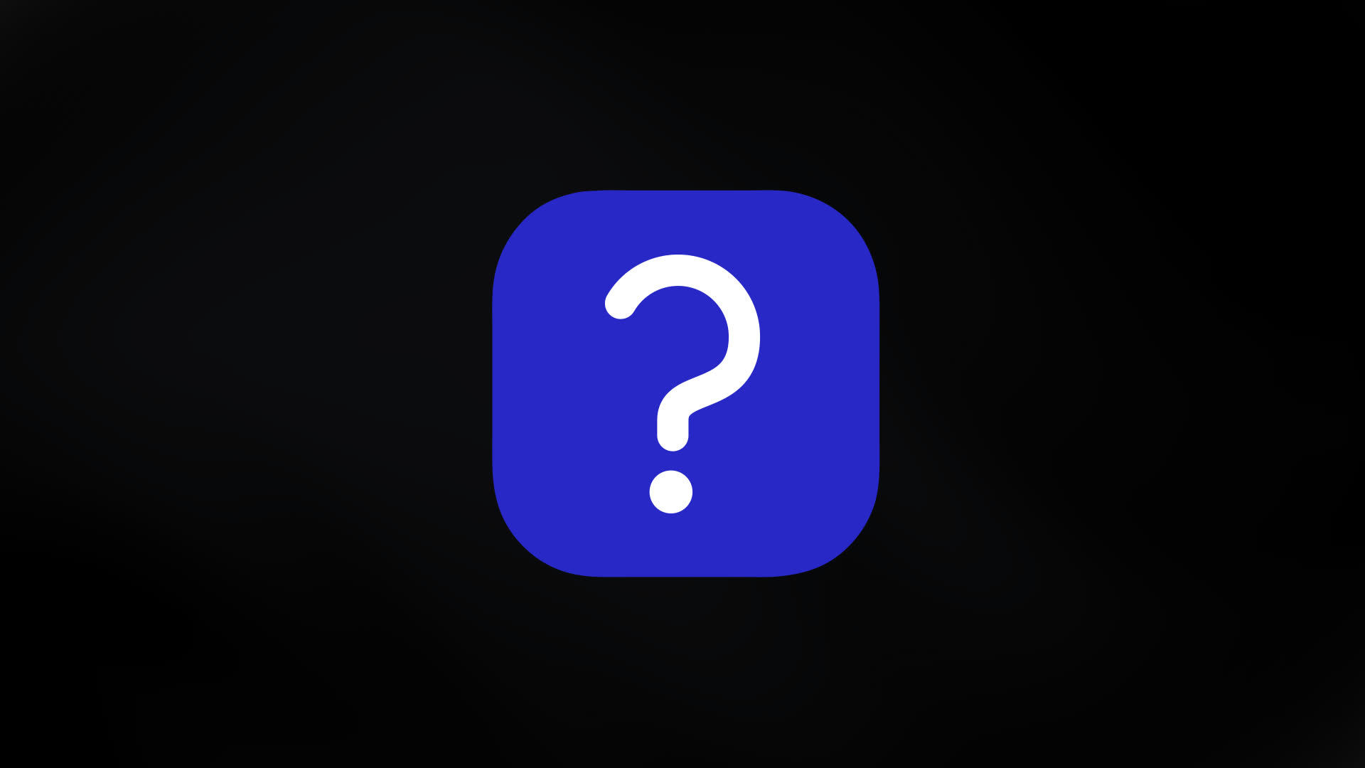 Rounded Square Shape With Question Mark Animation