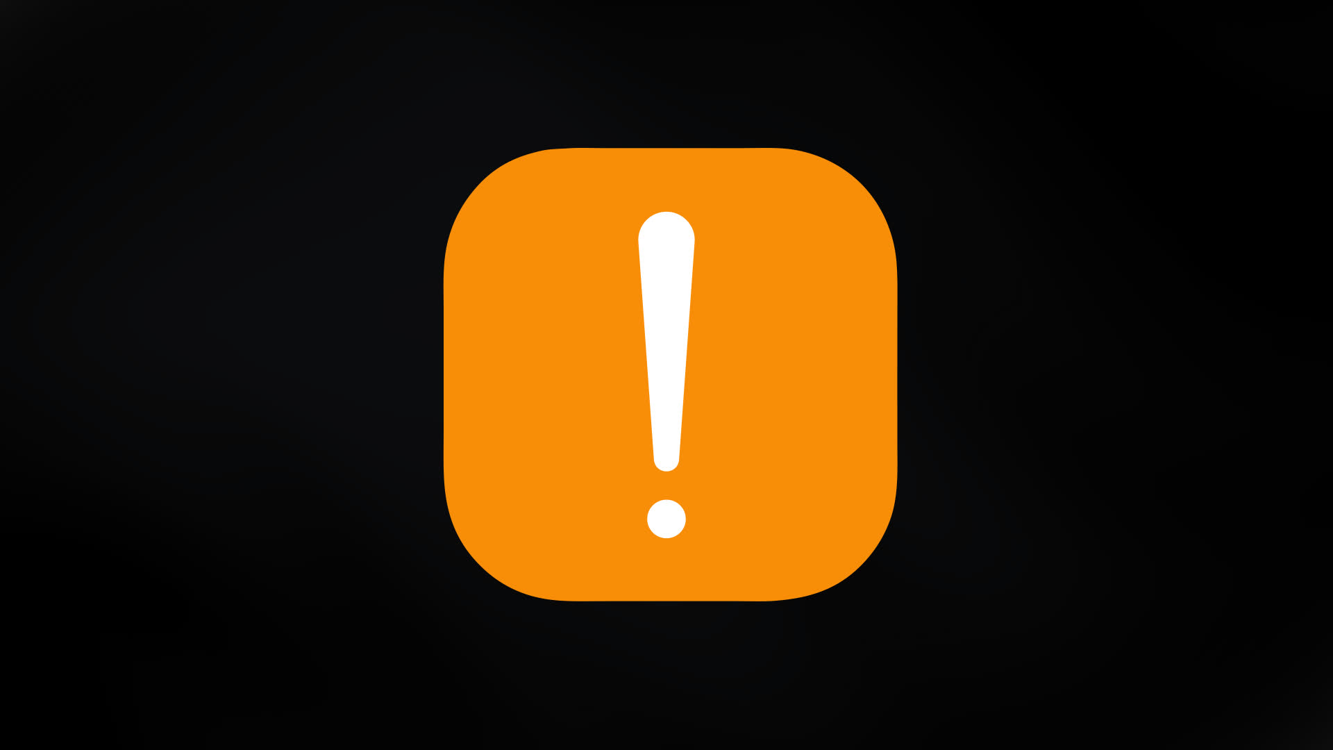Rounded Square With Exclamation Mark Animation
