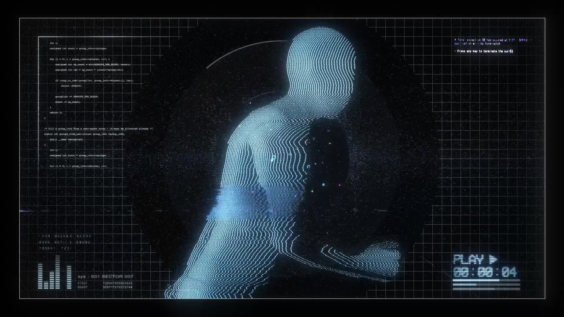 Human Figure Digital RGB Screen • Motion Graphics Template • Uppbeat