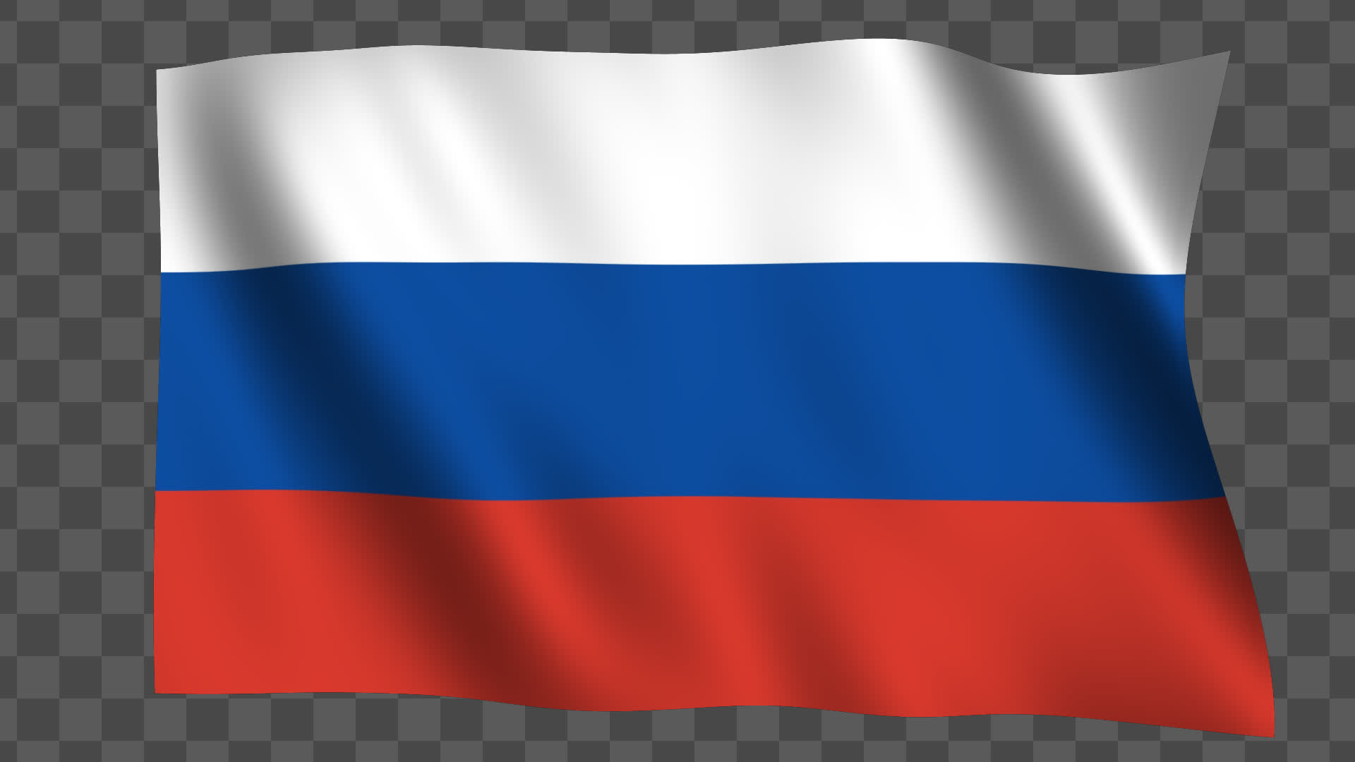Russia Flag Waving Animation