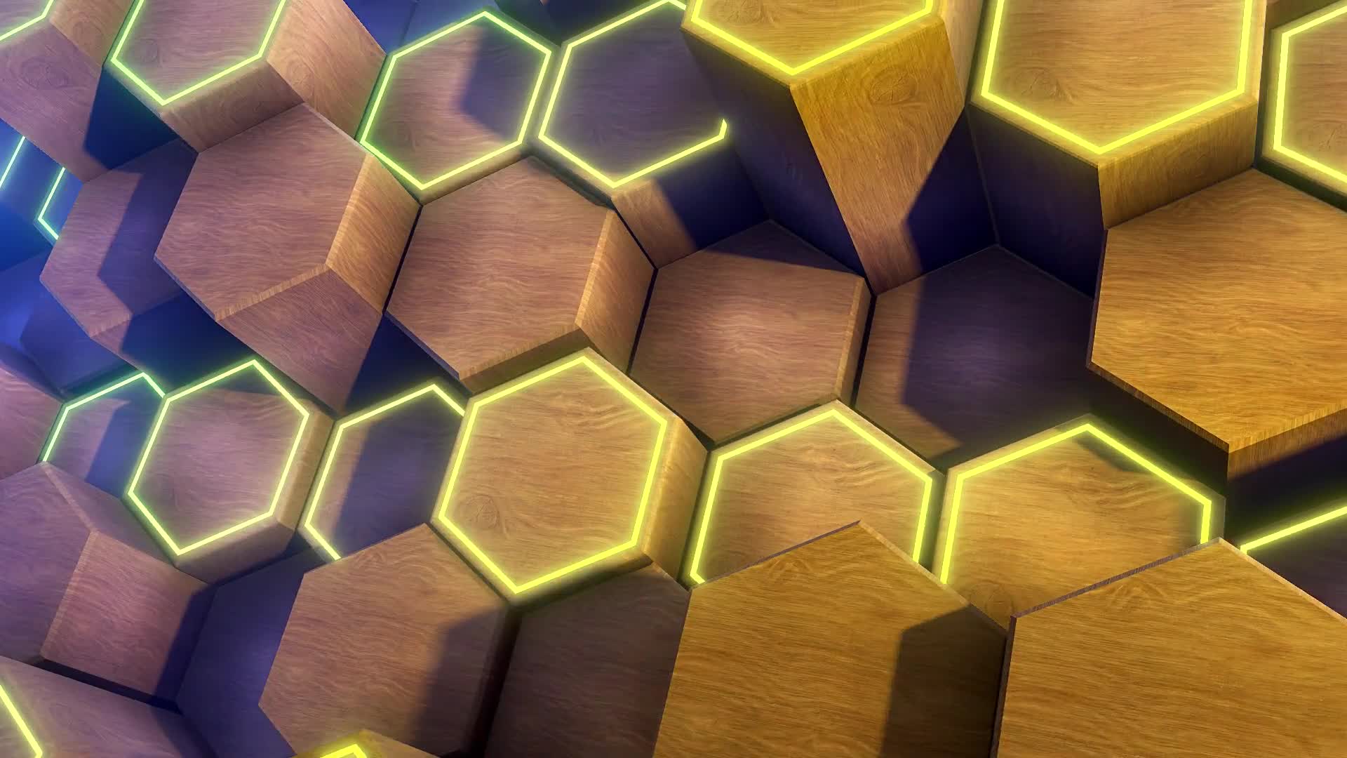 Rustic Wood Hex Background