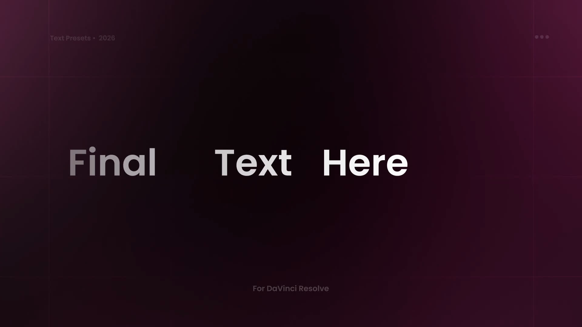 SaaS Sliding Text Preset