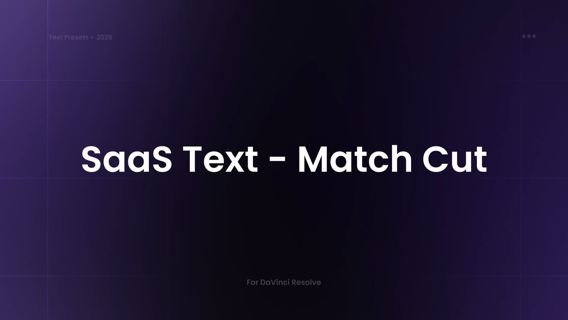 SaaS Text Preset - Match Cut
