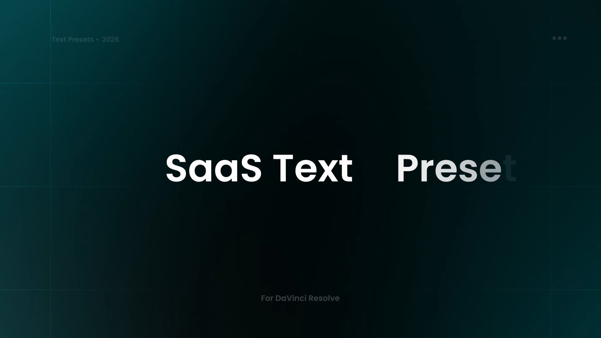 SaaS Text Preset - Word by Word