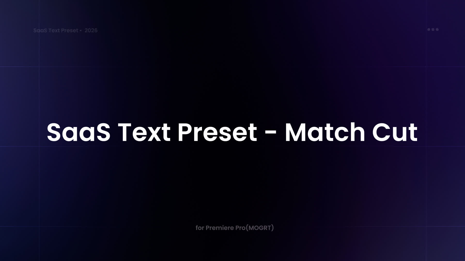 Saas Text Preset - Match Cut