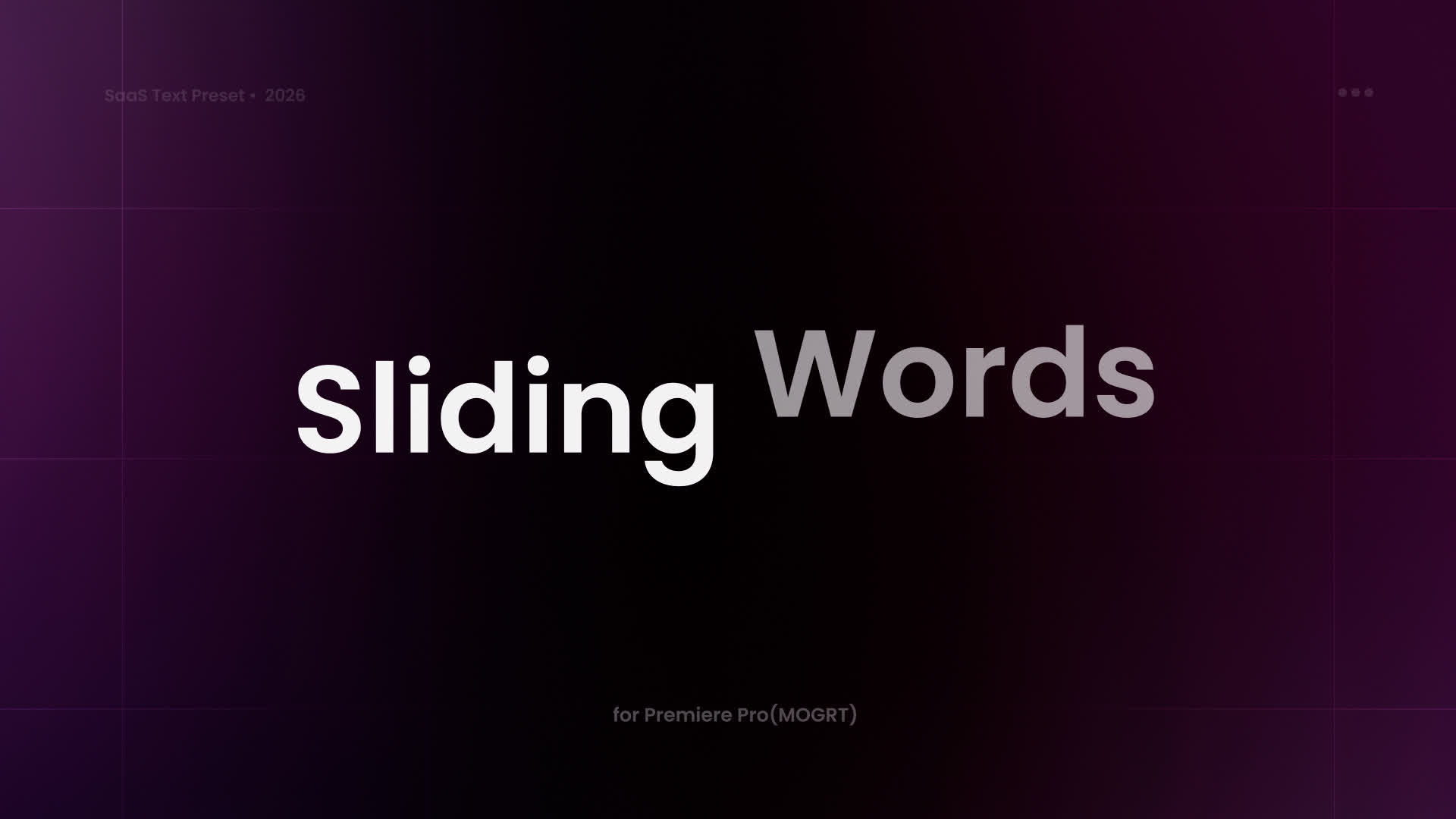 Saas Text Preset - Sliding Words
