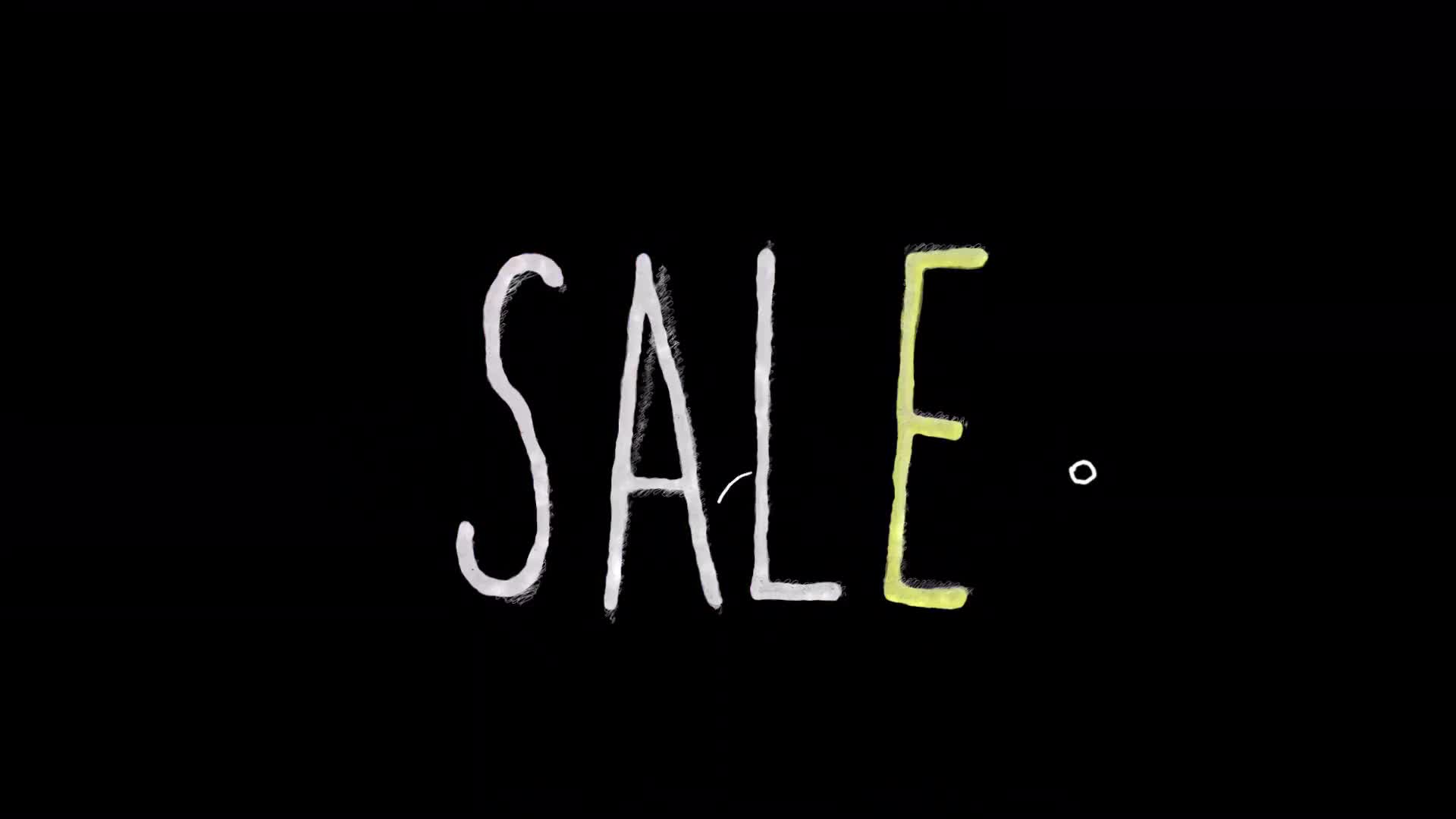 Sale Cartoon Title on Alpha