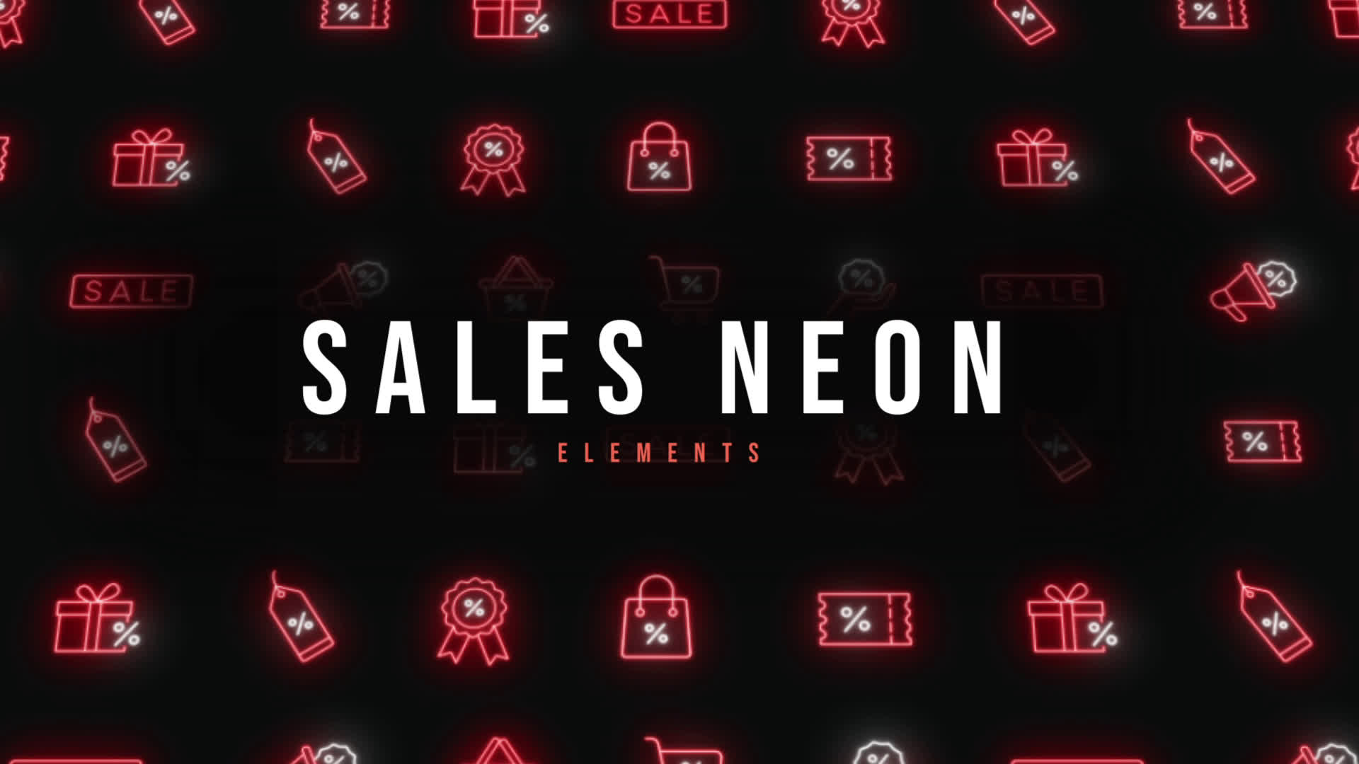 Sales Neon Icons