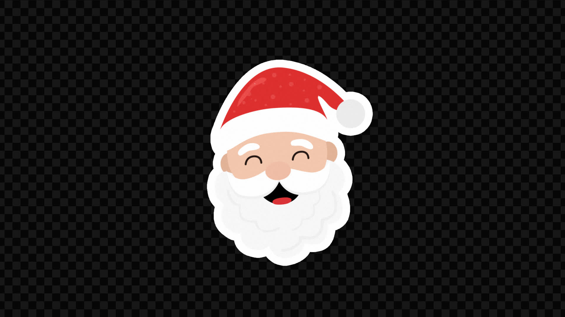 Santa Claus Sticker on Alpha
