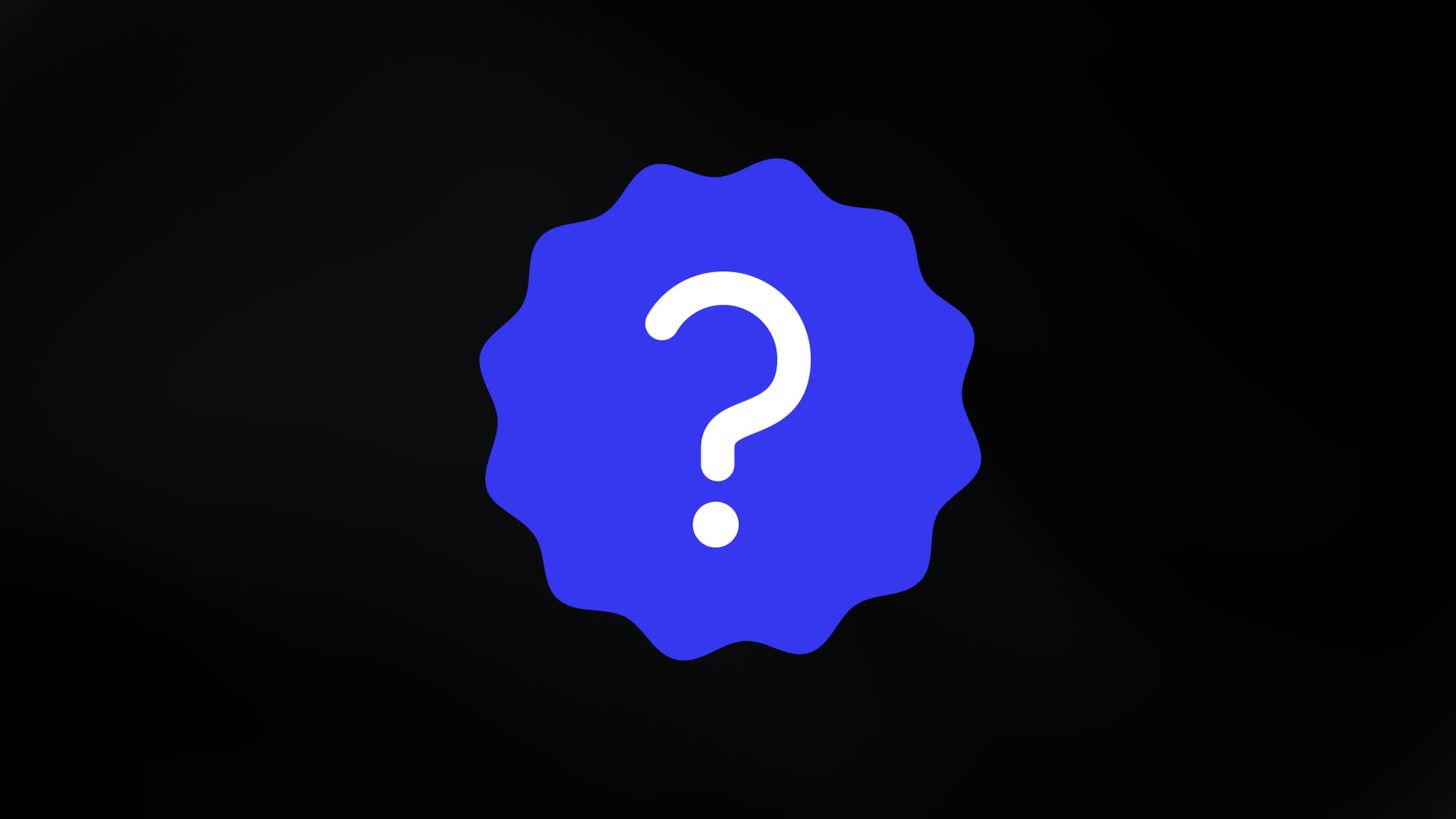 Scalloped Edge Shape With Question Mark Animation