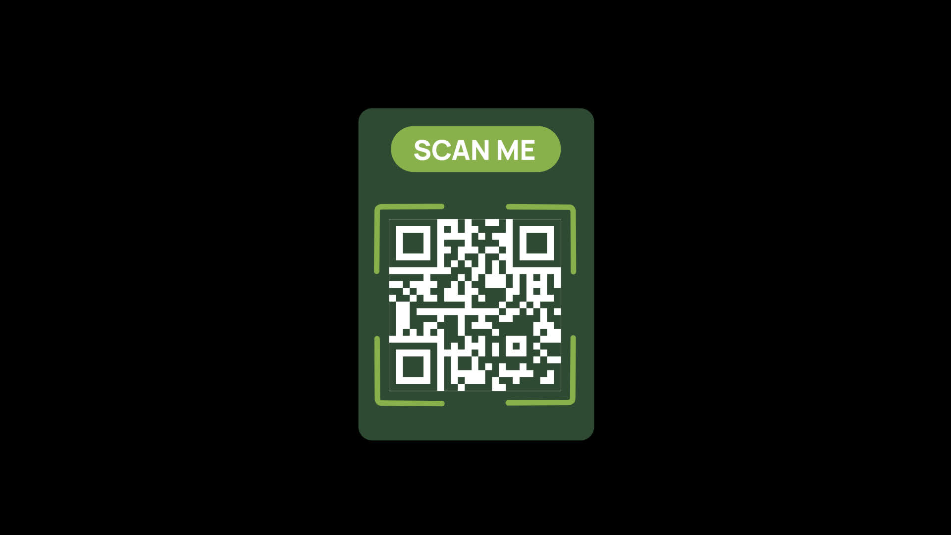 Scan Me QR Display Card Animation