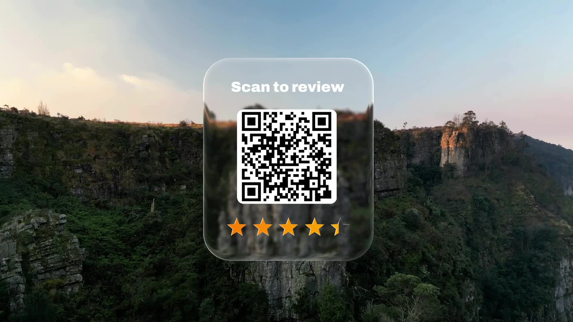 Scan to Review Element Liquid Glass