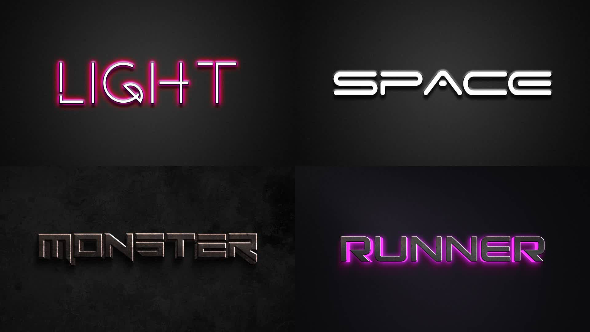 Sci-Fi Neon Text Style