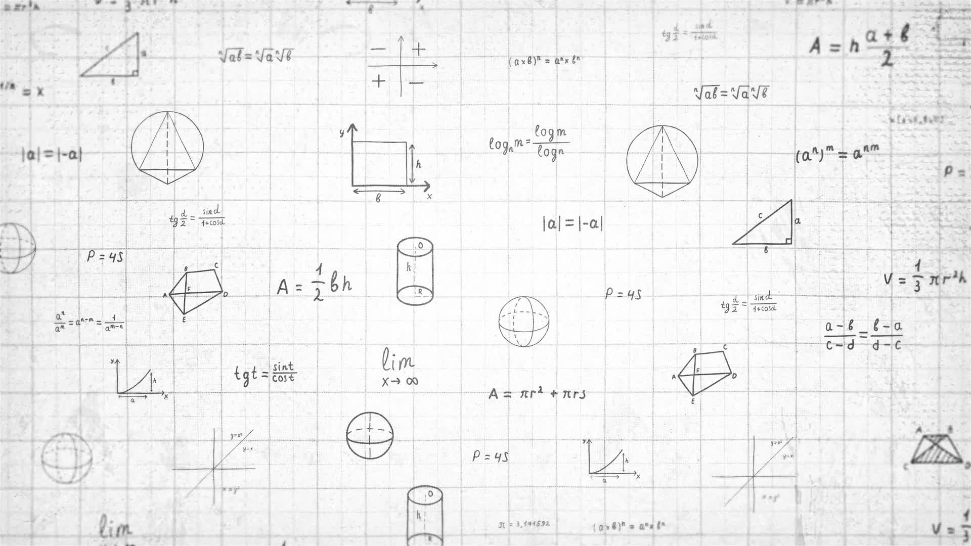 Scientific Symbols On White