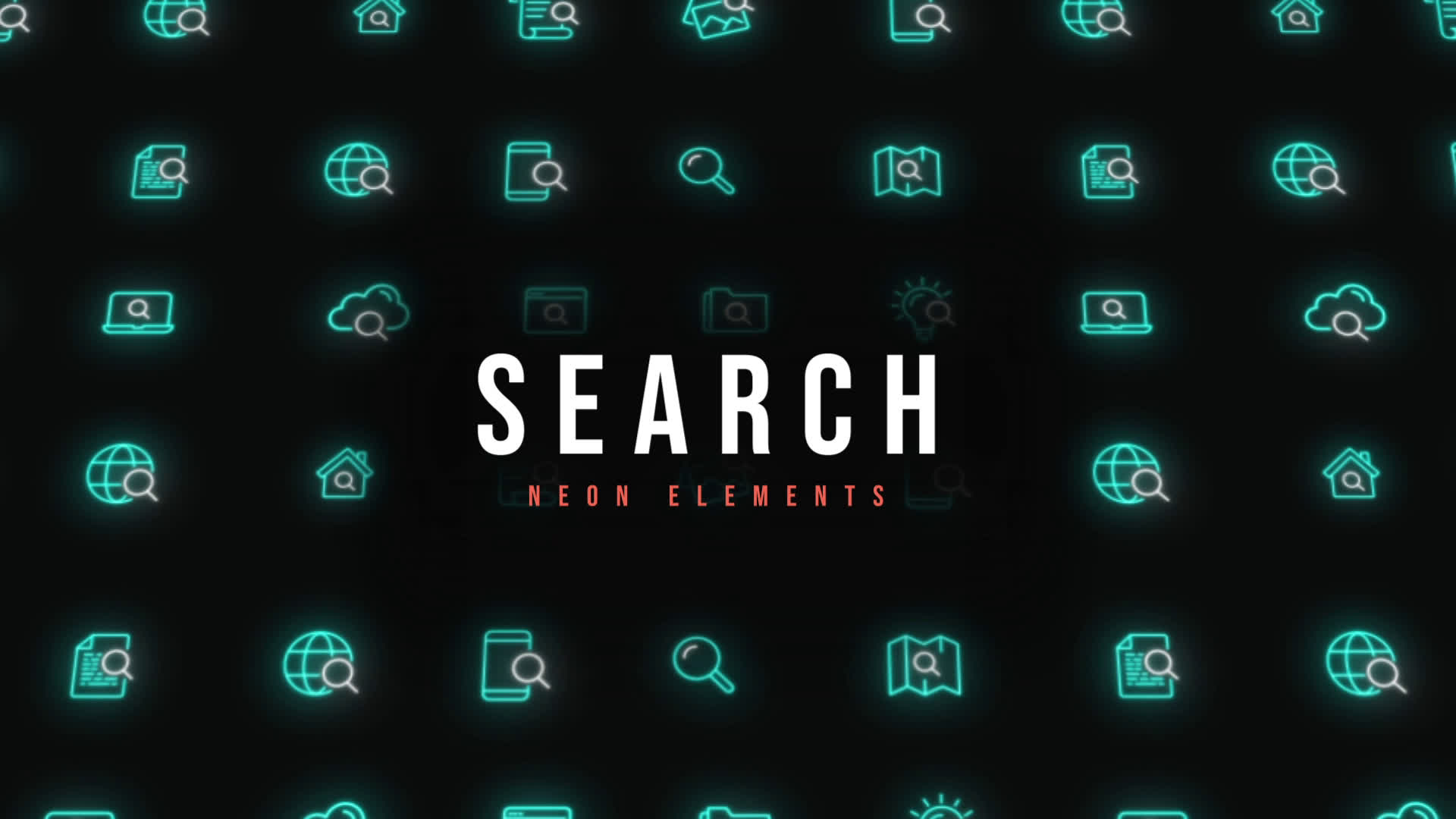 Search Neon Icons