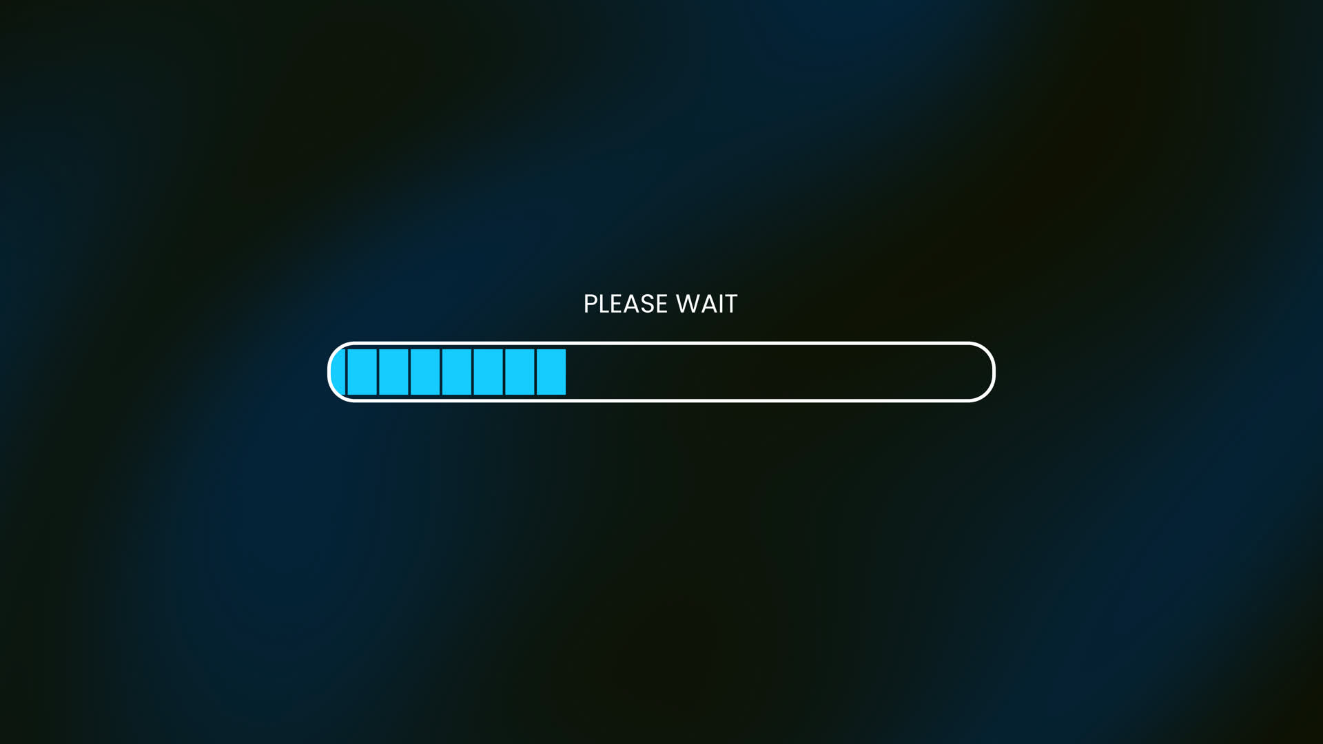 Segmented Please Wait Loading Bar