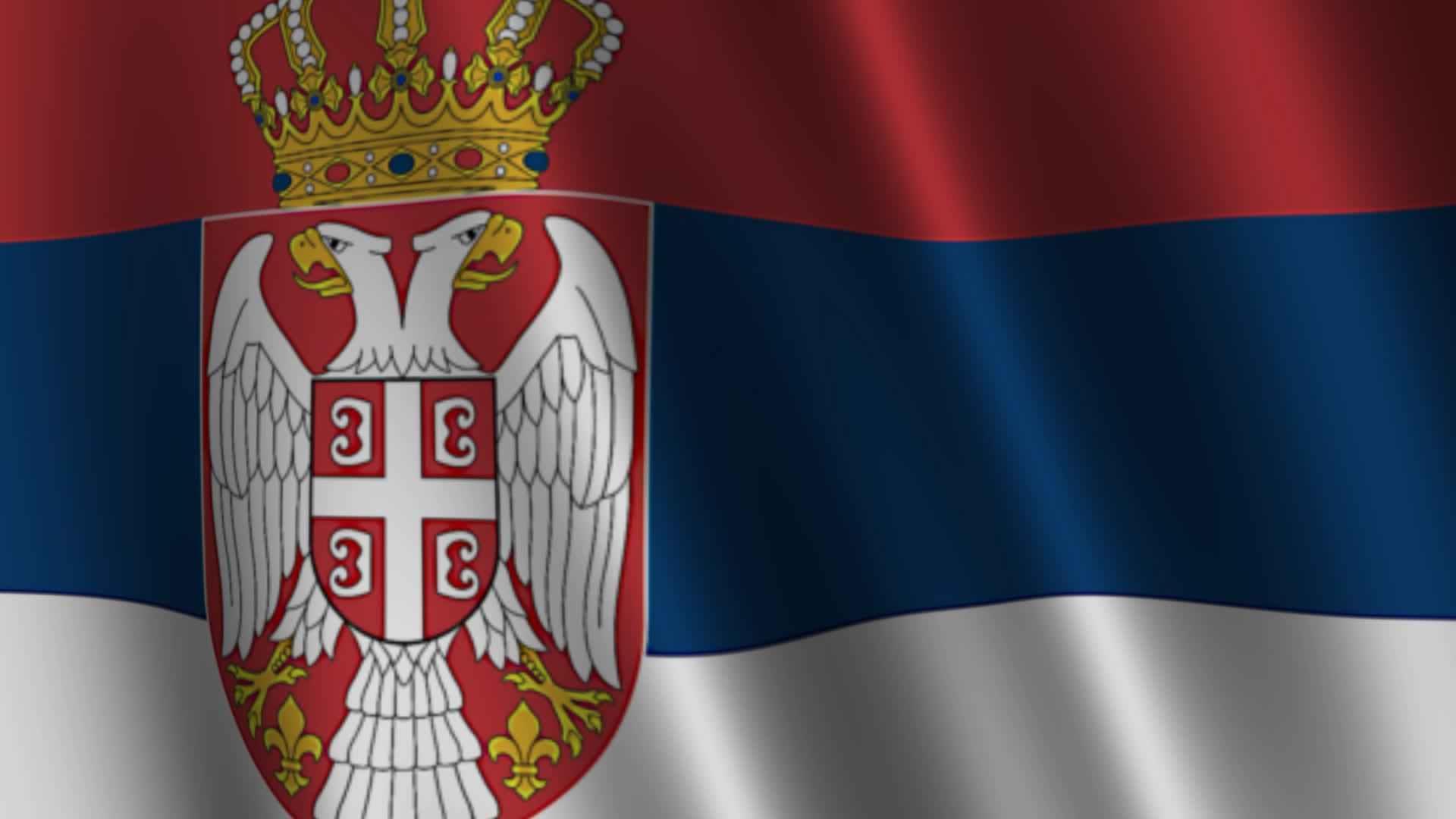 Serbia Flag Waving Background