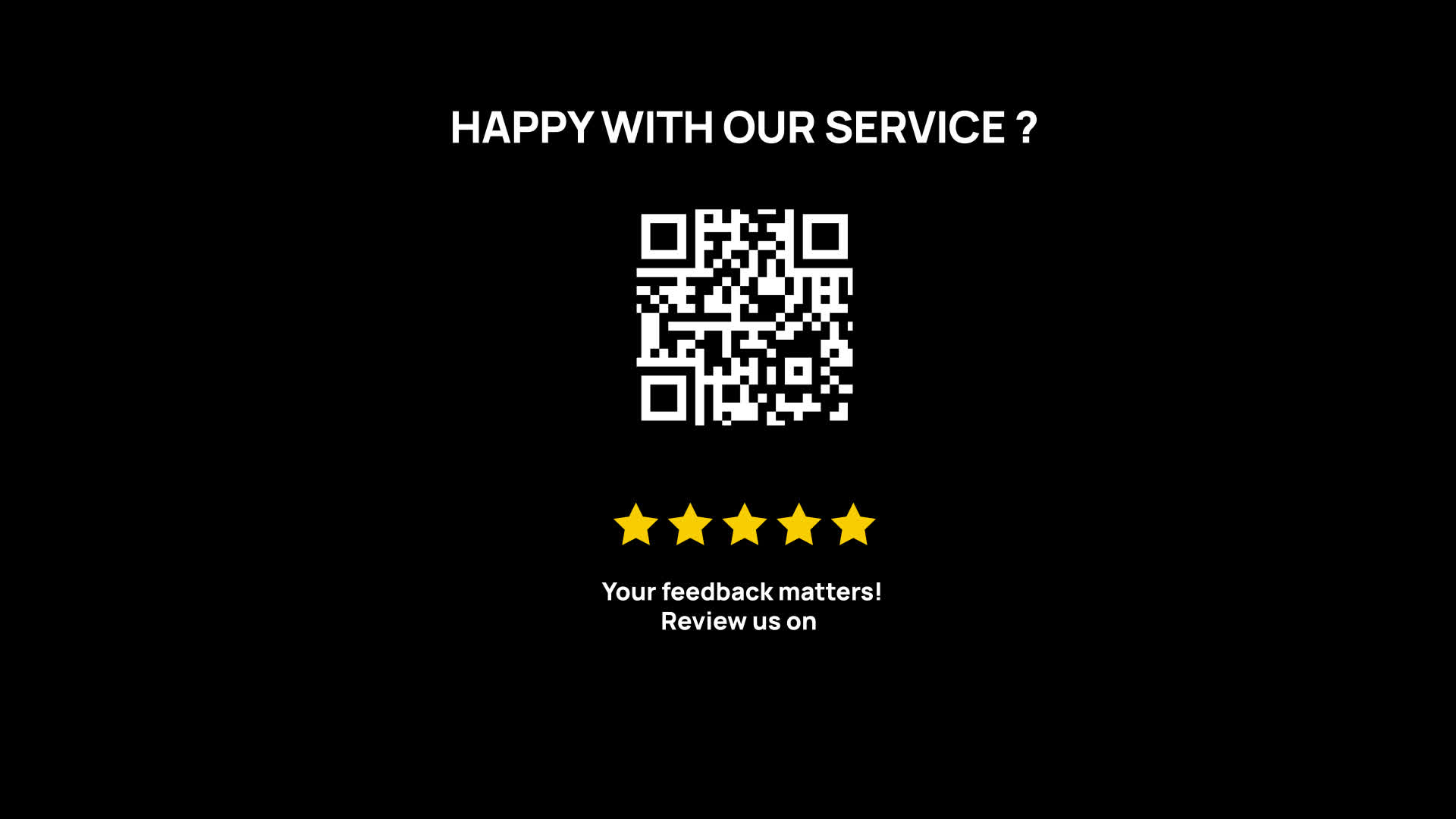 Service Feedback QR Scan Animation