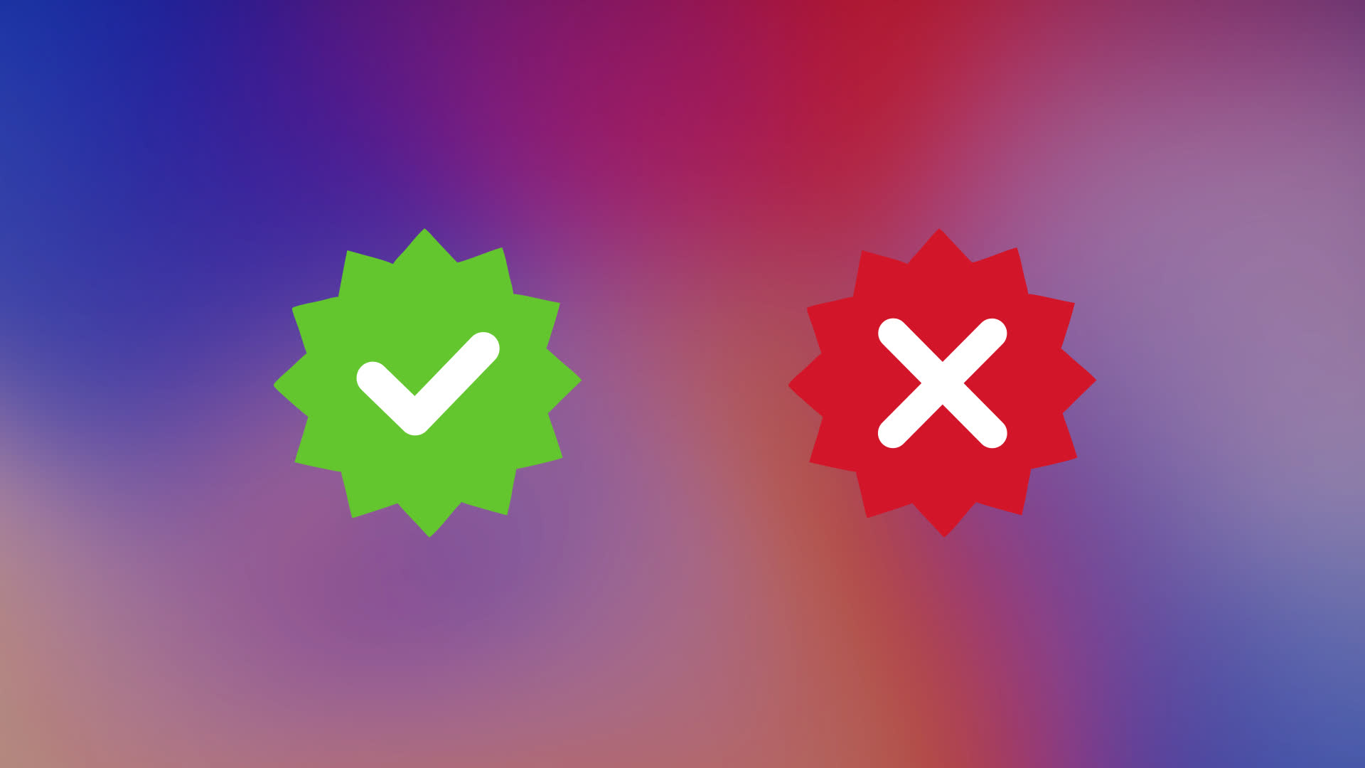 Sharph Badge Tick and Cross Icons