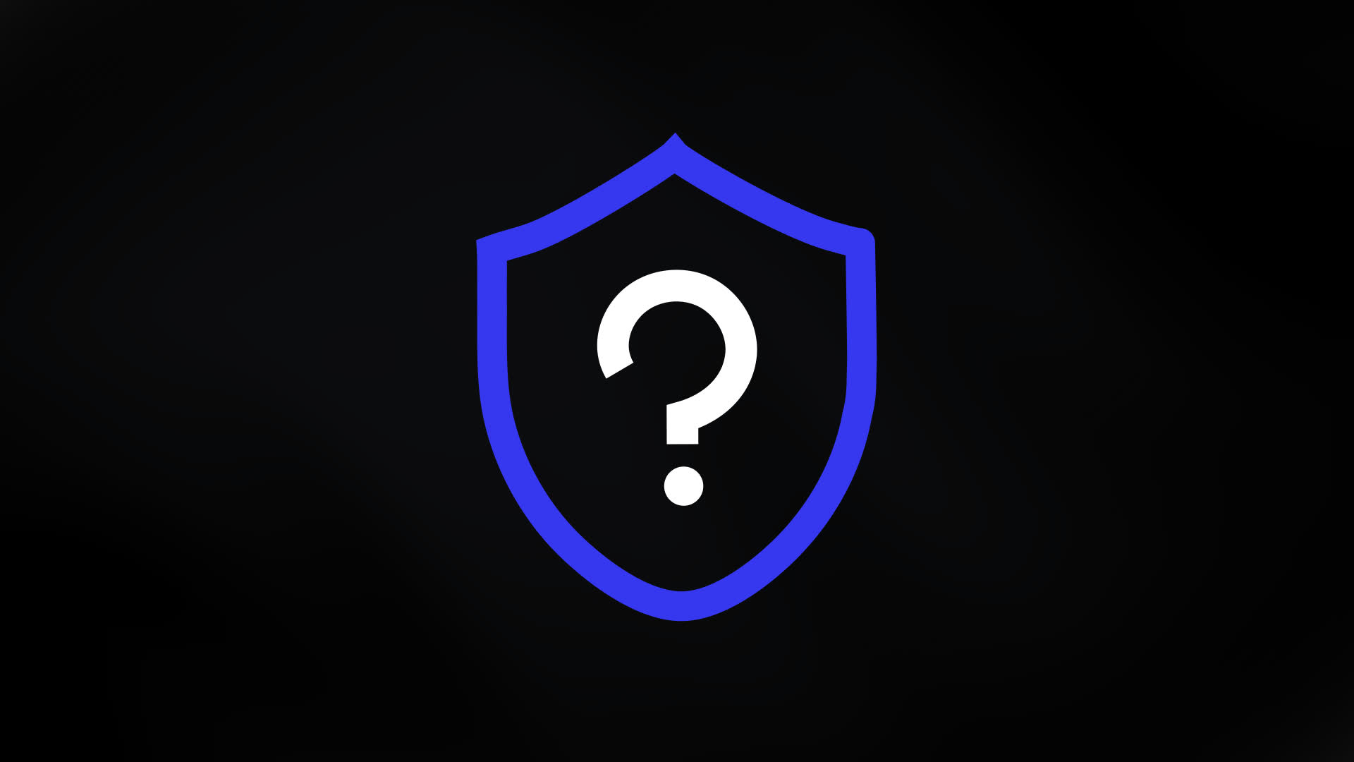 Shield Border With Question Mark Animation