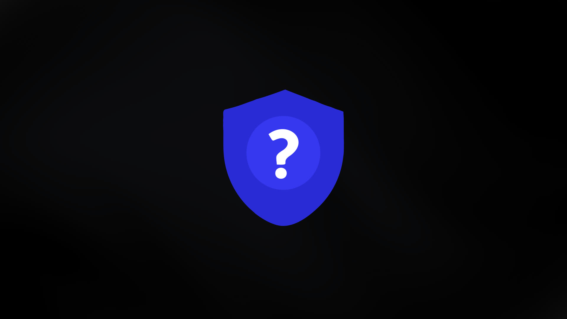 Shield Shape With Subtle Glow Question Mark Animation
